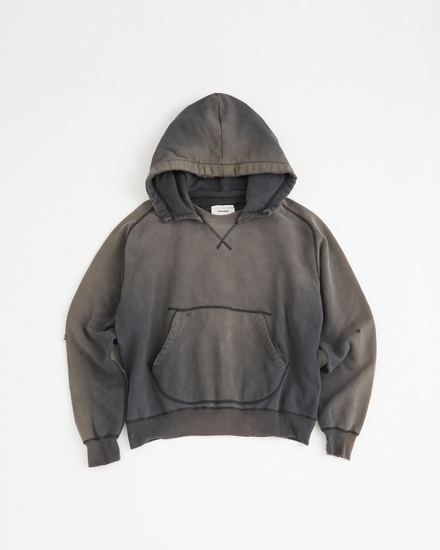 concause Online Shop (コンコース オンラインショップ) |W-V AFTER HOODIE (ダブルVガゼット後付けフーディー) | メンズ パーカー フーディー ヴィンテージ ビンテージ ドメスティック ブランド 加工 ダメージ カジュアル ネイビー