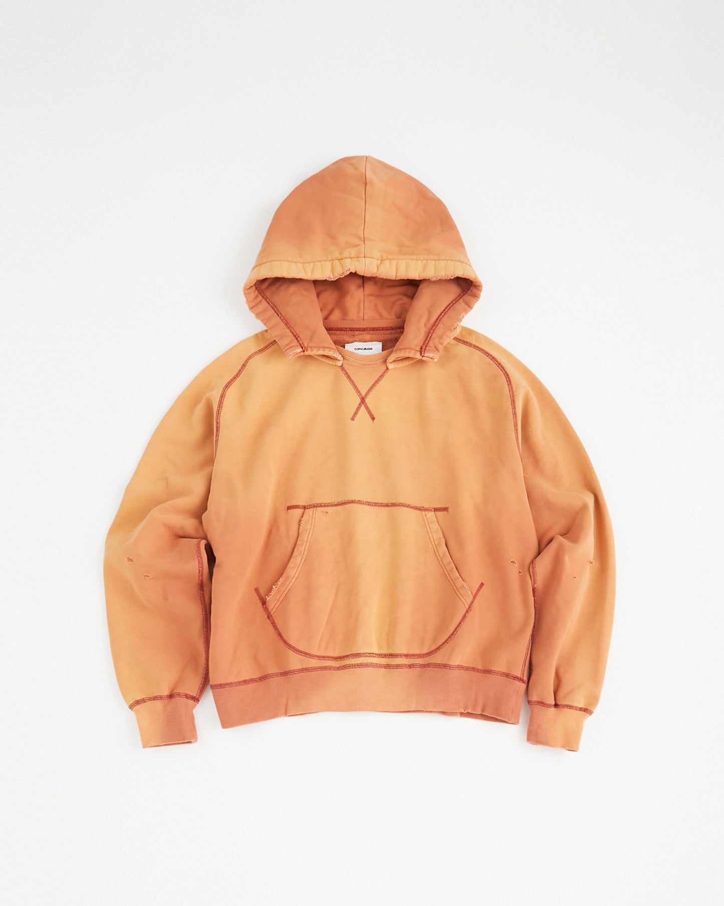 concause Online Shop (コンコース オンラインショップ) | W-V AFTER HOODIE (ダブルブイアフターフーディー) | メンズ パーカー スウェット スエット フード 後付け 加工 レッド 赤 男性 ヴィンテージ ビンテージ ドメスティック ブランド