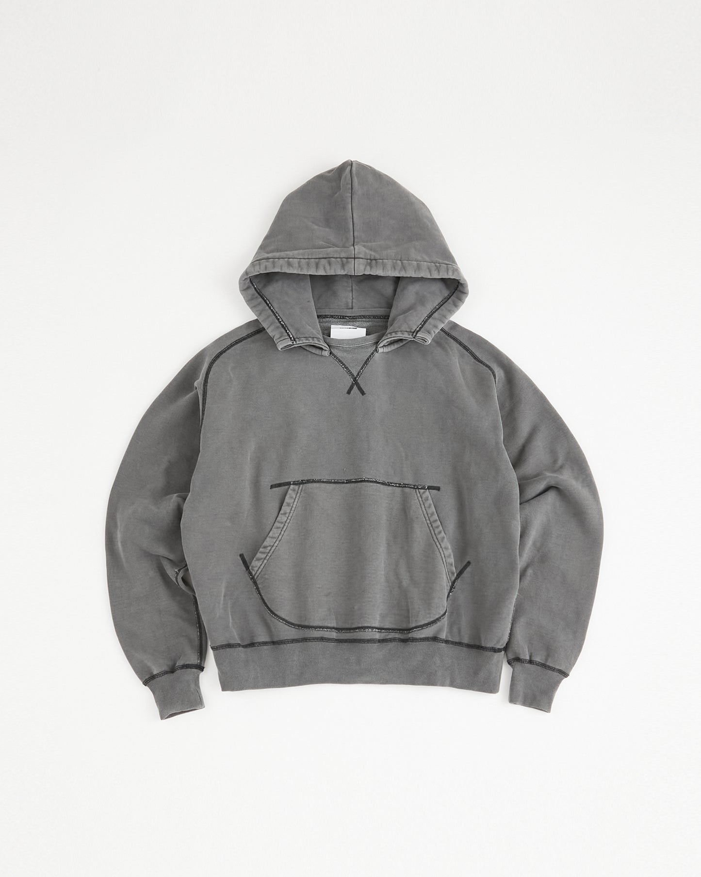 concause Online Shop (コンコース オンラインショップ) | W-V AFTER HOODIE (ダブルブイアフターフーディー) | メンズ パーカー スウェット スエット フード 後付け 加工 ブラック 黒 チャコール グレー 男性 ヴィンテージ ビンテージ ドメスティック ブランド