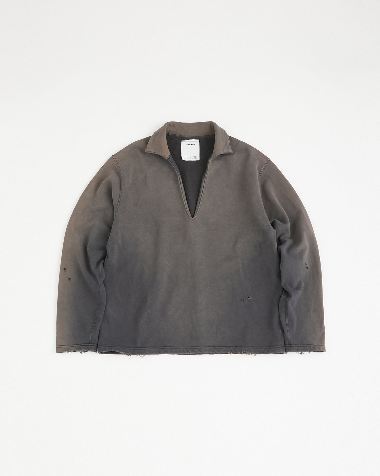 concause Online Shop (コンコース オンラインショップ) | SKIPPER LONG SLEEVE SWEAT SHIRTS (スキッパーロングスリーブスウェットシャツ) |メンズ ヴィンテージ ビンテージ ドメスティック ブランド 長袖 加工 ダメージ カジュアル スキッパー スウェット ネイビー