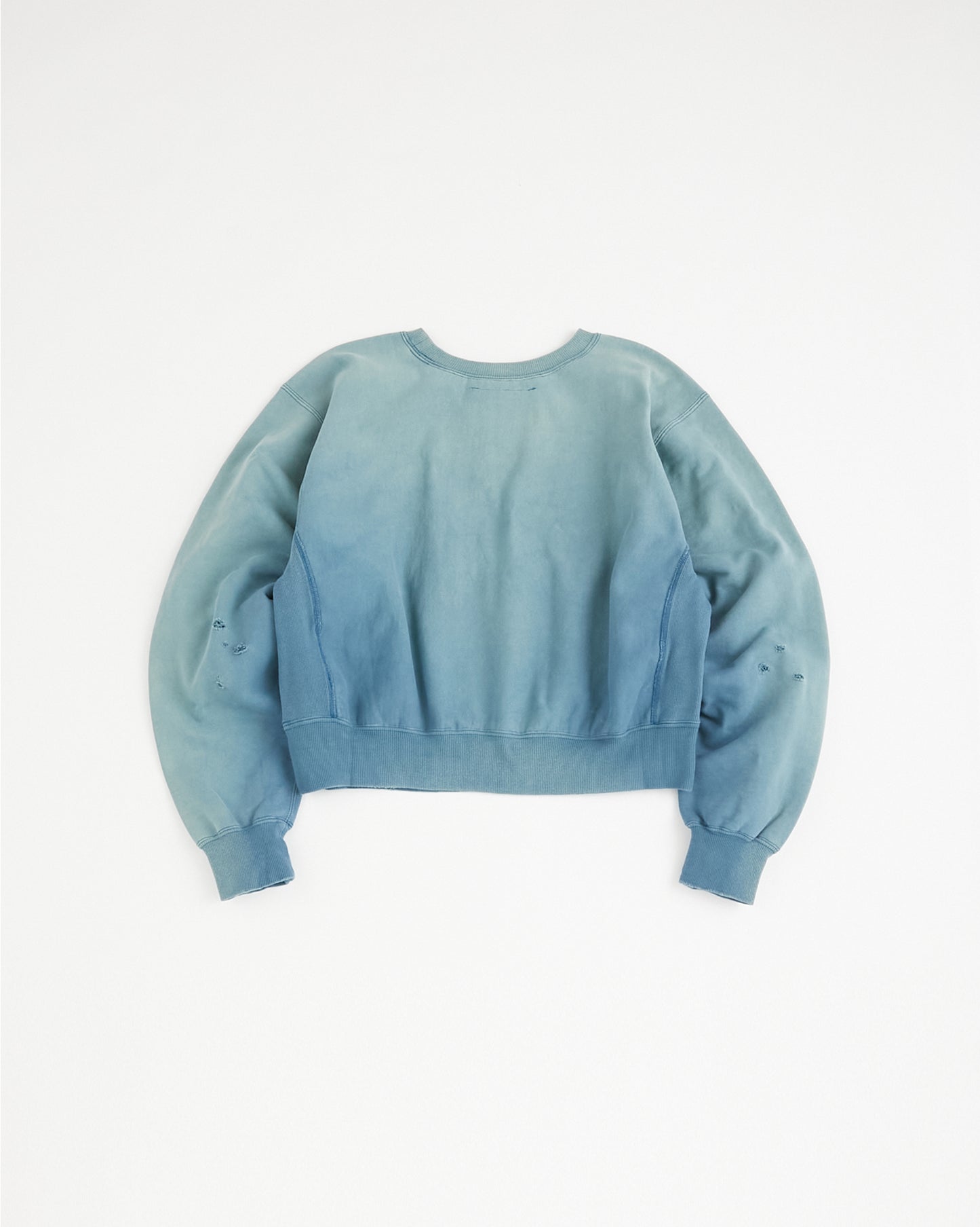 concause Online Shop (コンコース オンラインショップ) | RW F-V SWEAT SHIRTS(リバースウィーブ フロントVガゼットスウェットシャツ) | レディース ウィメンズ ヴィンテージ ビンテージ ドメスティック ブランド 長袖 加工 ダメージ カジュアル スウェット トレーナー ブルー 青