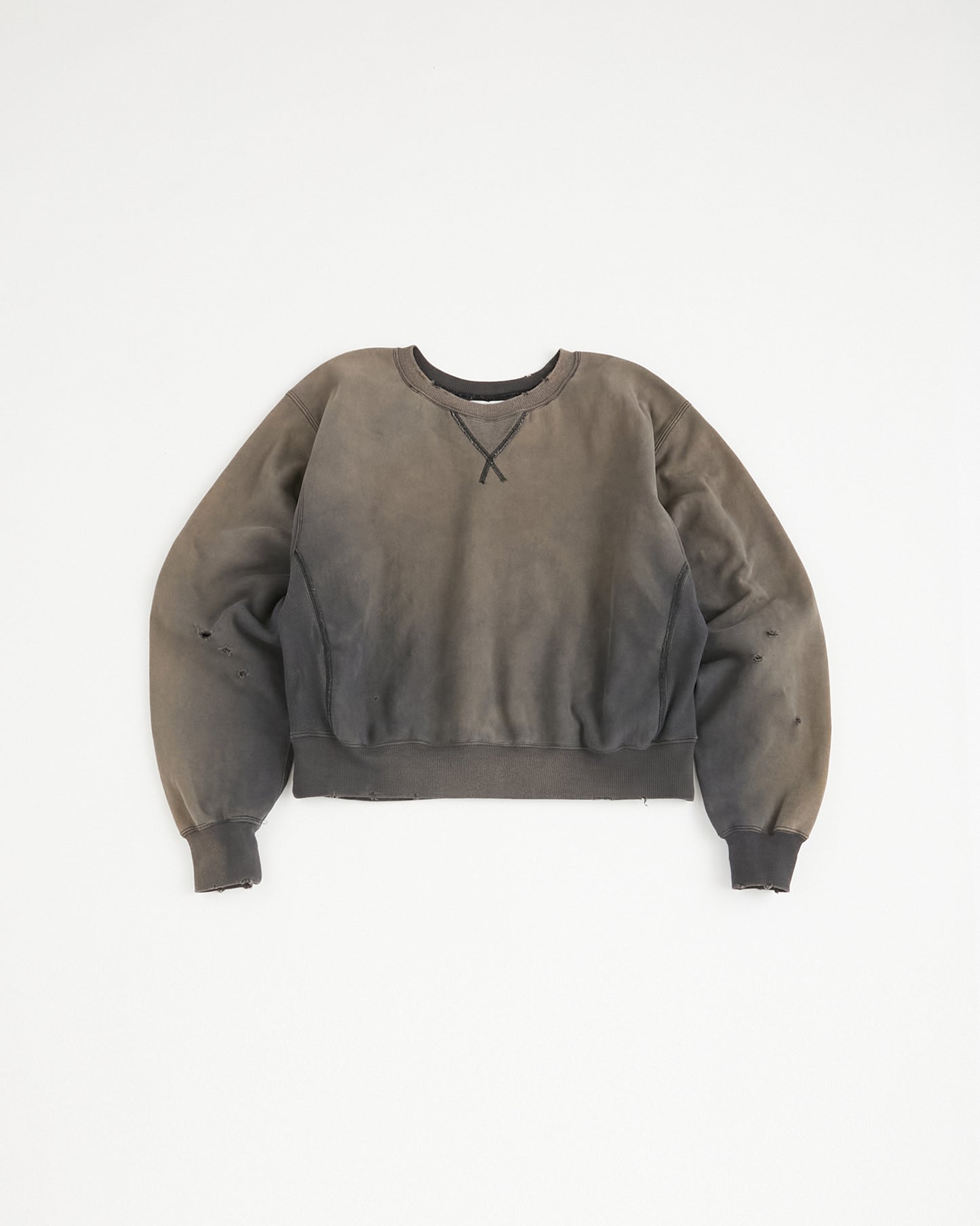 concause Online Shop (コンコース オンラインショップ) | RW F-V SWEAT SHIRTS(リバースウィーブ フロントVガゼットスウェットシャツ) | レディース ウィメンズ ヴィンテージ ビンテージ ドメスティック ブランド 長袖 加工 ダメージ カジュアル スウェット トレーナー ネイビー