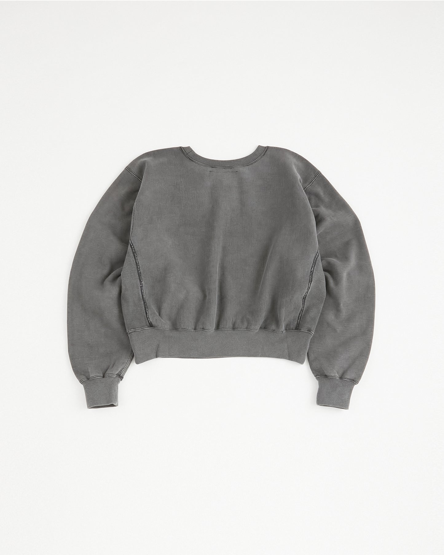 concause Online Shop (コンコース オンラインショップ) | RW F-V SWEAT SHIRTS(リバースウィーブ フロントVガゼットスウェットシャツ) | レディース ウィメンズ ヴィンテージ ビンテージ ドメスティック ブランド 長袖 加工 ダメージ カジュアル スウェット トレーナー ブラック クロ 黒 スミクロ チャコール