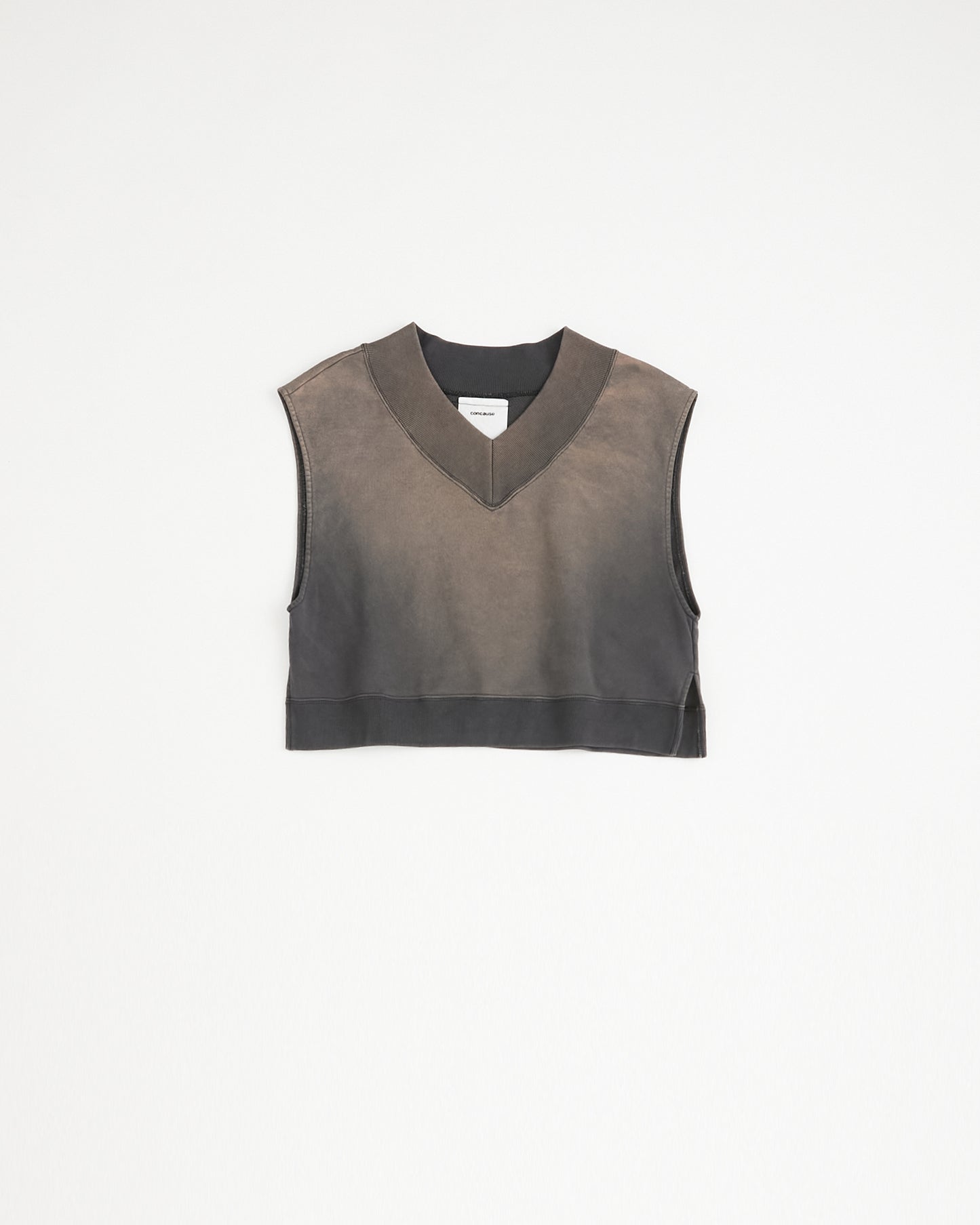 concause Online Shop (コンコース オンラインショップ) | V-NECK NO SLEEVE SWEAT SHIRTS (Vネックノースリーブスウェットシャツ) | レディース ウィメンズ ヴィンテージ ビンテージ ドメスティック ブランド 加工 ダメージ カジュアル ベスト ネイビー