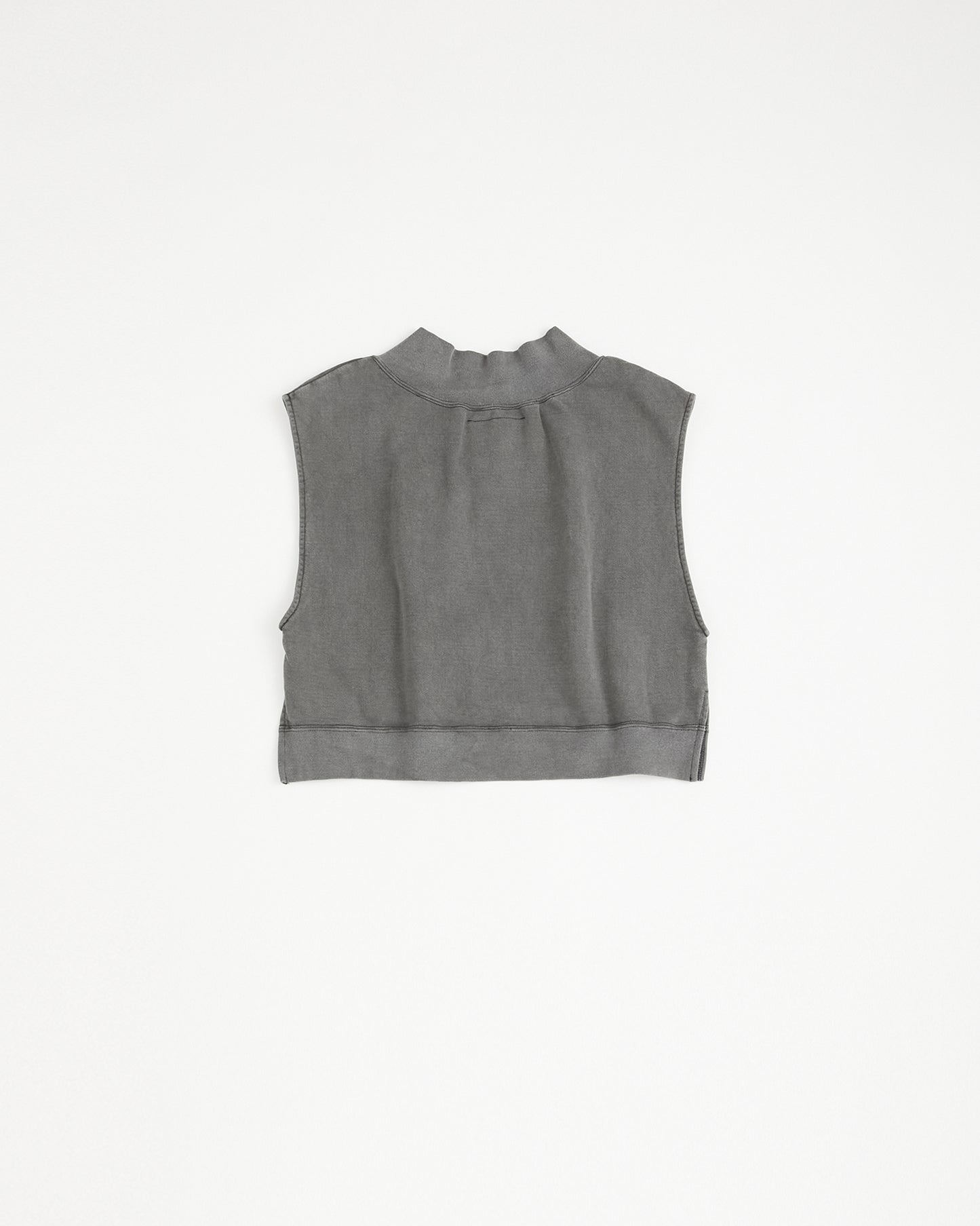 concause Online Shop (コンコース オンラインショップ) | V-NECK NO SLEEVE SWEAT SHIRTS (Vネックノースリーブスウェットシャツ) | レディース ウィメンズ ヴィンテージ ビンテージ ドメスティック ブランド 加工 ダメージ カジュアル ベスト 黒 クロ チャコール スミクロ