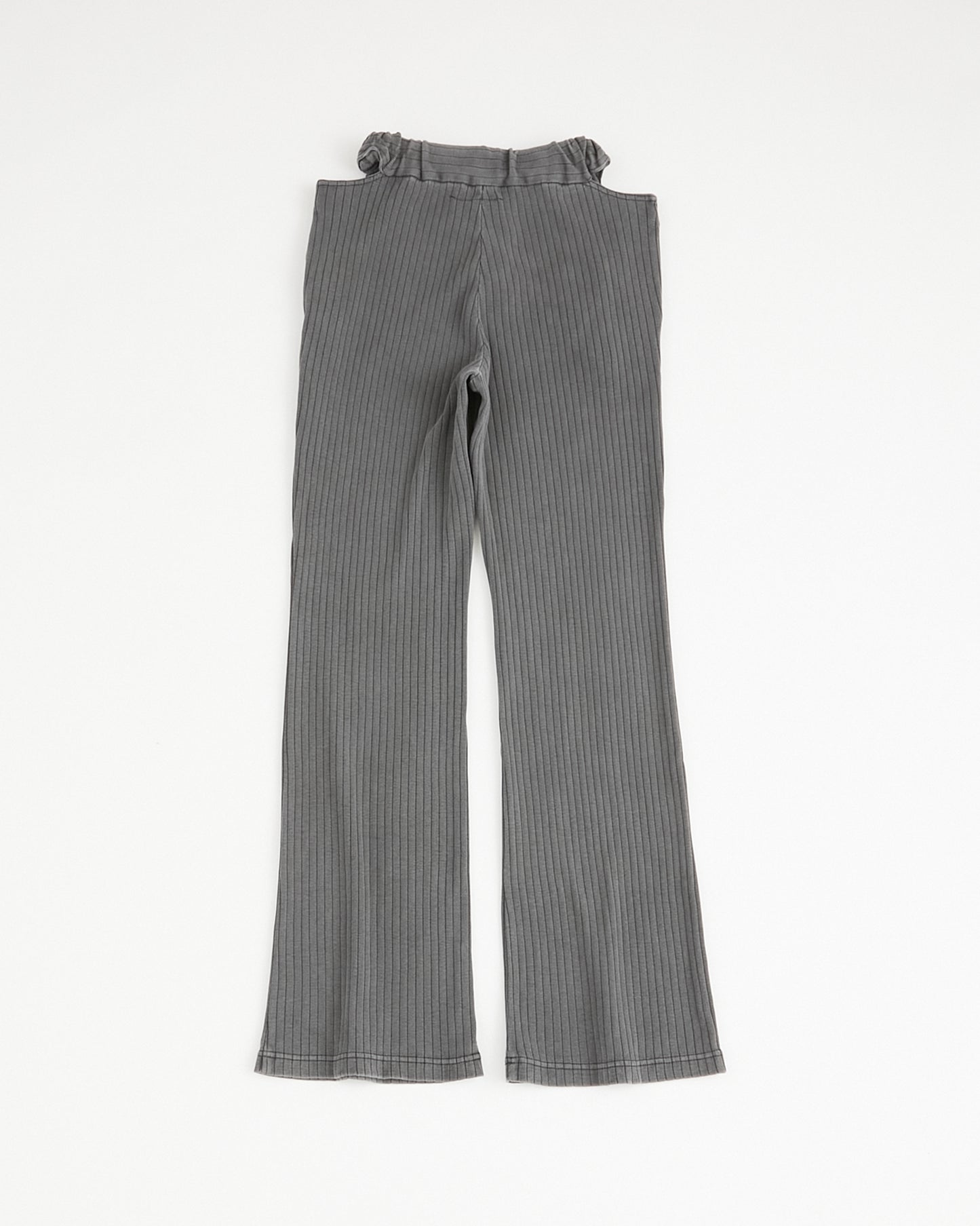 concause Online Shop (コンコース オンラインショップ) | RIB PANTS (リブパンツ) | カットソー レディース ウィメンズ ヴィンテージ ビンテージ ドメスティック ブランド 加工 ダメージ カジュアル カットパンツ 総ゴム クロ 黒 ブラック チャコール