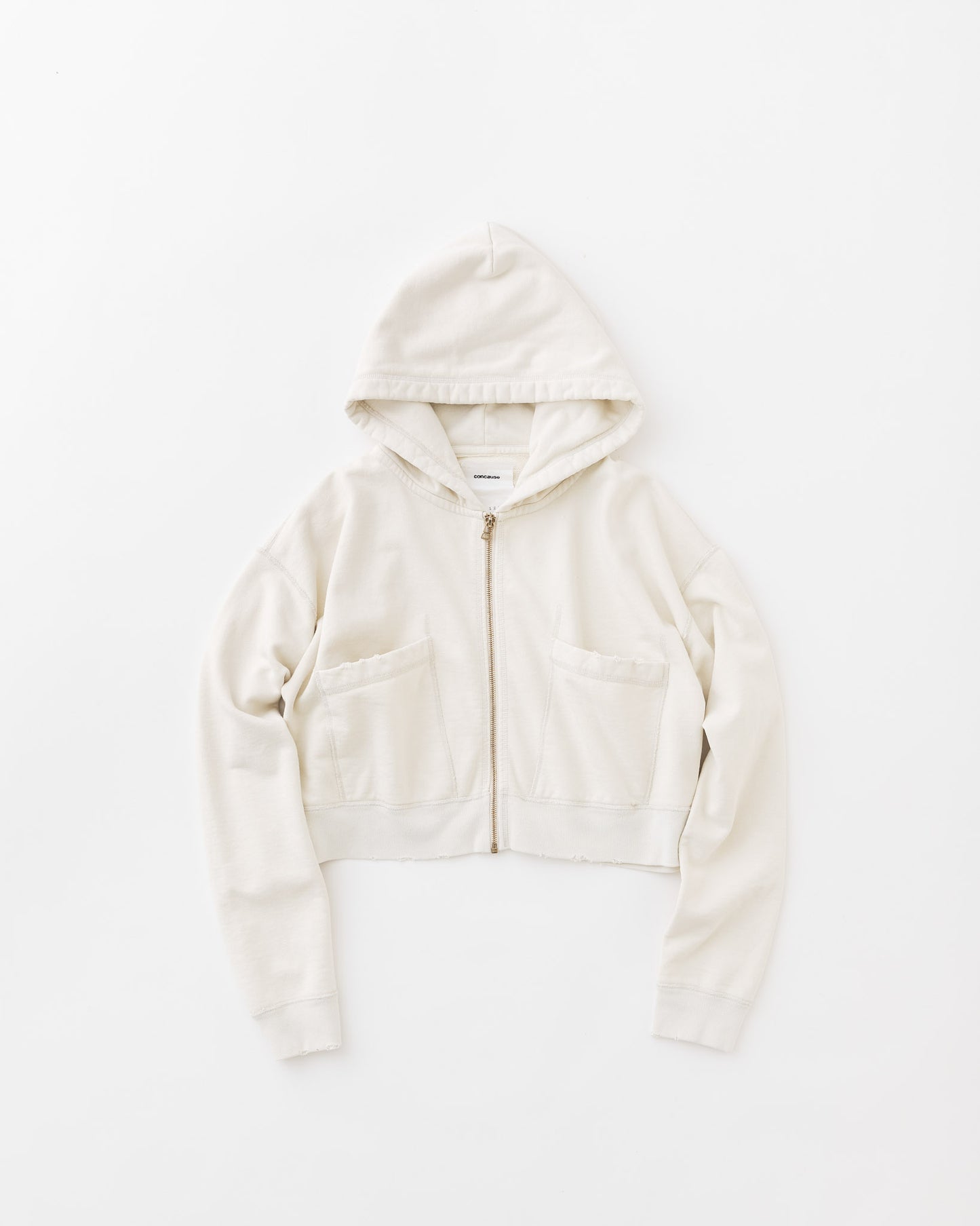 concause Online Shop (コンコース オンラインショップ) | FADE FULL ZIP HOODIE (フェードフルジップフーディ) |レディース ウィメンズ ヴィンテージ ビンテージ ドメスティック ブランド 長袖 加工 ダメージ カジュアル OFF WHITE オフホワイト 白 シロ
