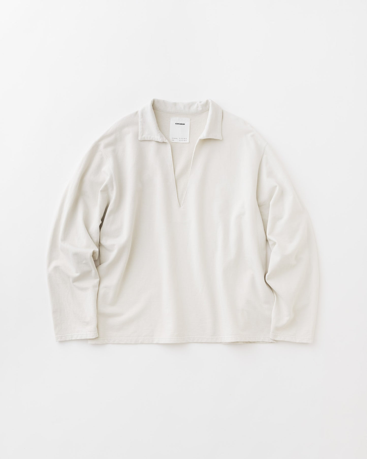 concause Online Shop (コンコース オンラインショップ) | FADE SKIPPER LONG SLEEVE SWEAT SHIRTS (フェードスキッパーロングスリーブスウェットシャツ) |メンズ ヴィンテージ ビンテージ ドメスティック ブランド 長袖 加工 ダメージ カジュアル スキッパー スウェット OFF WHITE オフホワイト 白 シロ