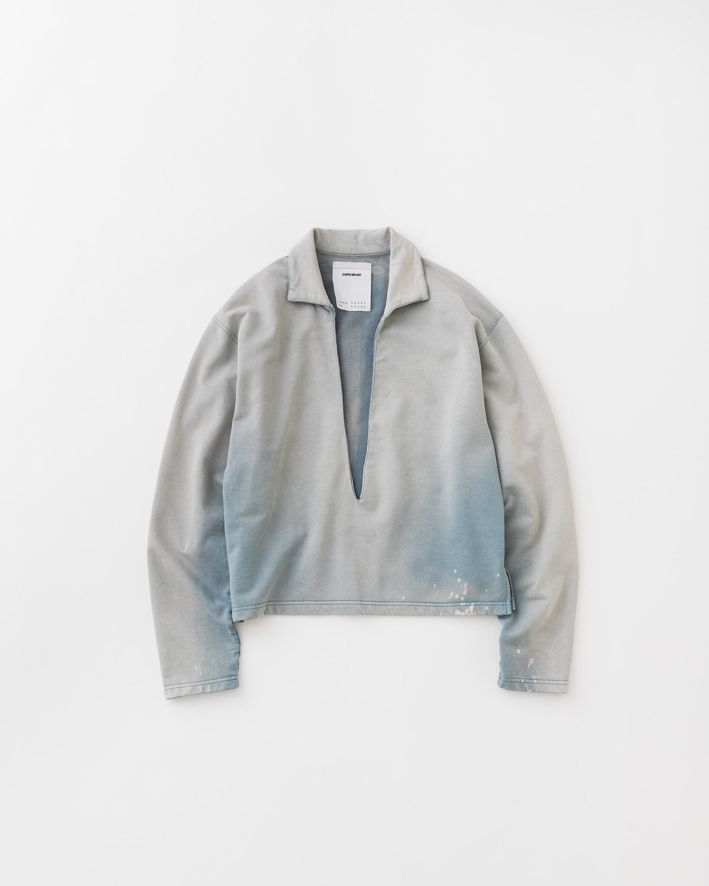 concause Online Shop (コンコース オンラインショップ) | FADE SKIPPER LONG SLEEVE SWEAT SHIRTS (フェードスキッパーロングスリーブスウェットシャツ) | レディース ヴィンテージ ビンテージ ドメスティック ブランド 長袖 加工 ダメージ カジュアル スキッパー スウェット BLUE ブルー アオ 青