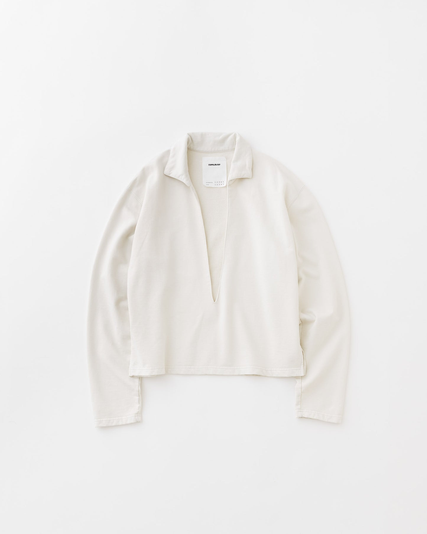 concause Online Shop (コンコース オンラインショップ) | FADE SKIPPER LONG SLEEVE SWEAT SHIRTS (フェードスキッパーロングスリーブスウェットシャツ) | レディース ヴィンテージ ビンテージ ドメスティック ブランド 長袖 加工 ダメージ カジュアル スキッパー スウェット OFF WHITE オフホワイト 白 シロ
