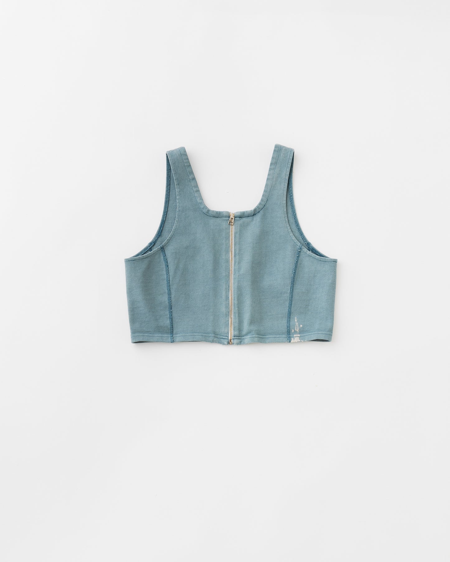 concause Online Shop (コンコース オンラインショップ) | FADE ZIPPER BUSTIER (フェードジッパービスチェ)| レディース ウィメンズ ヴィンテージ ビンテージ ドメスティック ブランド タンク 加工 ダメージ カジュアル BLUE 青