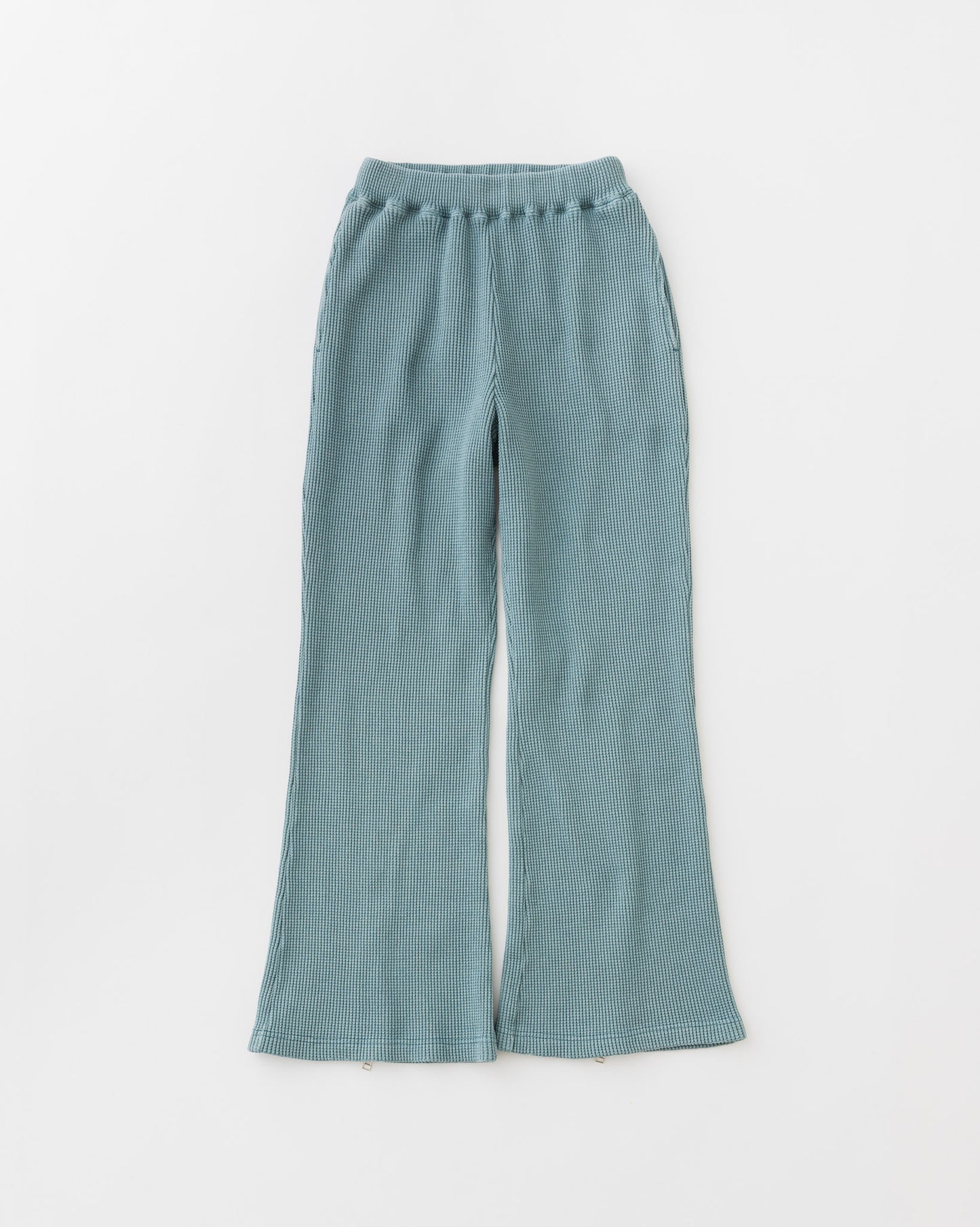 concause Online Shop (コンコース オンラインショップ) | WAFFLE ZIP PANTS (ワッフルジップパンツ) | カットソー レディース ウィメンズ ヴィンテージ ビンテージ ドメスティック ブランド 加工 ダメージ カジュアル カットパンツ 総ゴム BLUE ブルー 青