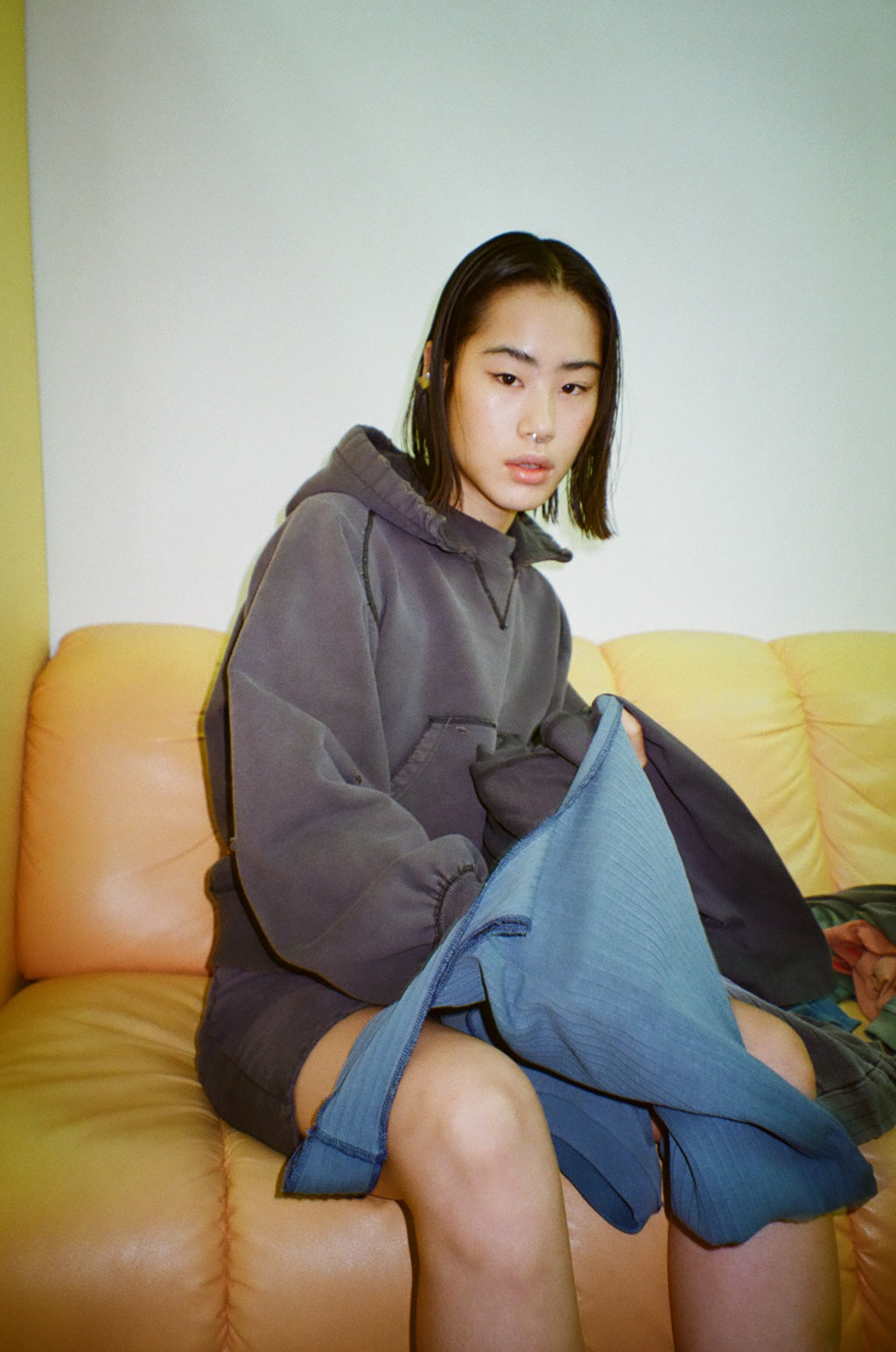 concause Online Shop (コンコース オンラインショップ) | W-V AFTER HOODIE (ダブルVガゼット後付けフーディー) | パーカー レディース フーディ ヴィンテージ ビンテージ ドメスティック ブランド 長袖 加工 ダメージ カジュアル 