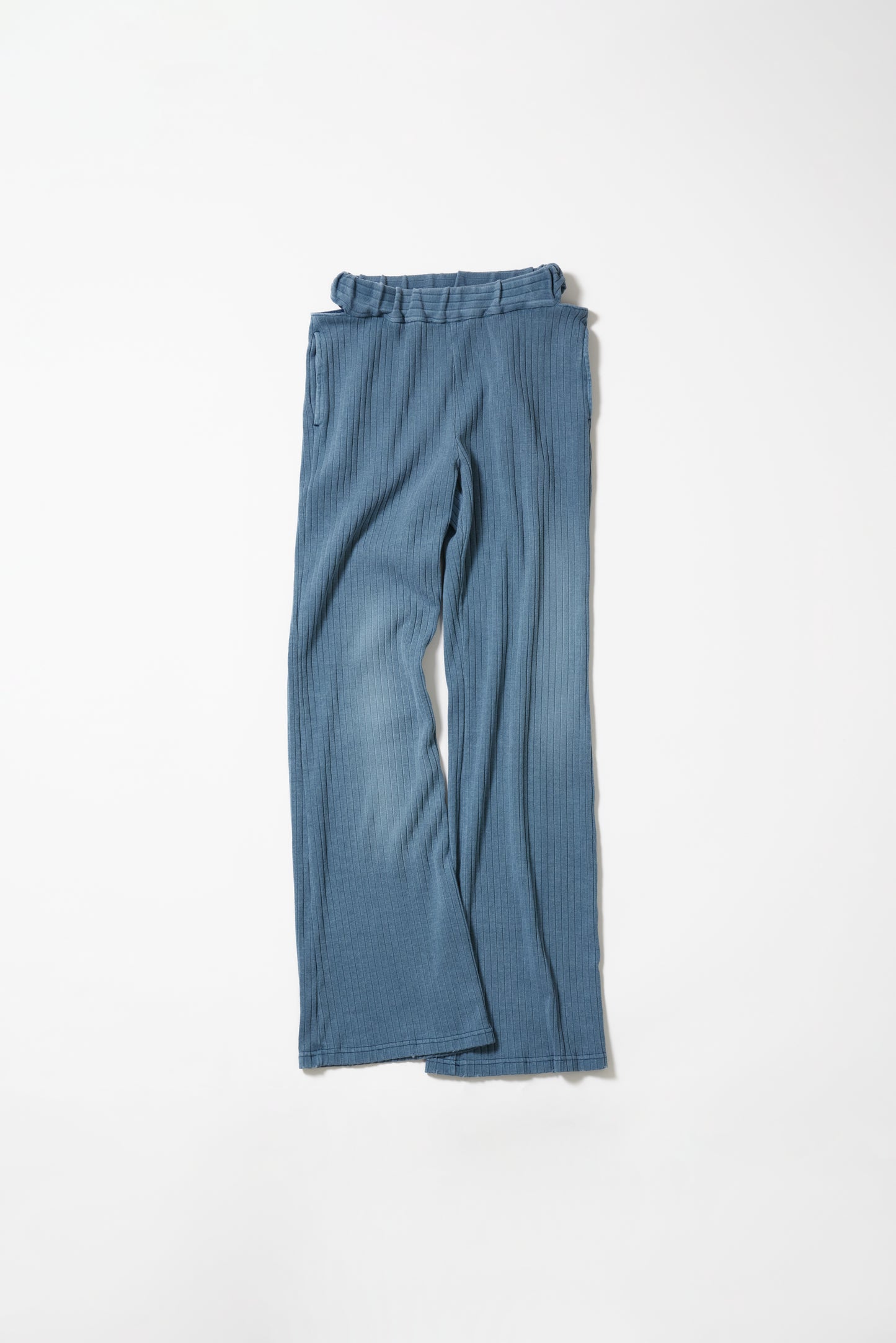 concause Online Shop (コンコース オンラインショップ) | RIB PANTS (リブパンツ) | カットソー レディース  ウィメンズ ヴィンテージ ビンテージ ドメスティック ブランド 加工 ダメージ カジュアル カットパンツ 総ゴム ブルー 青