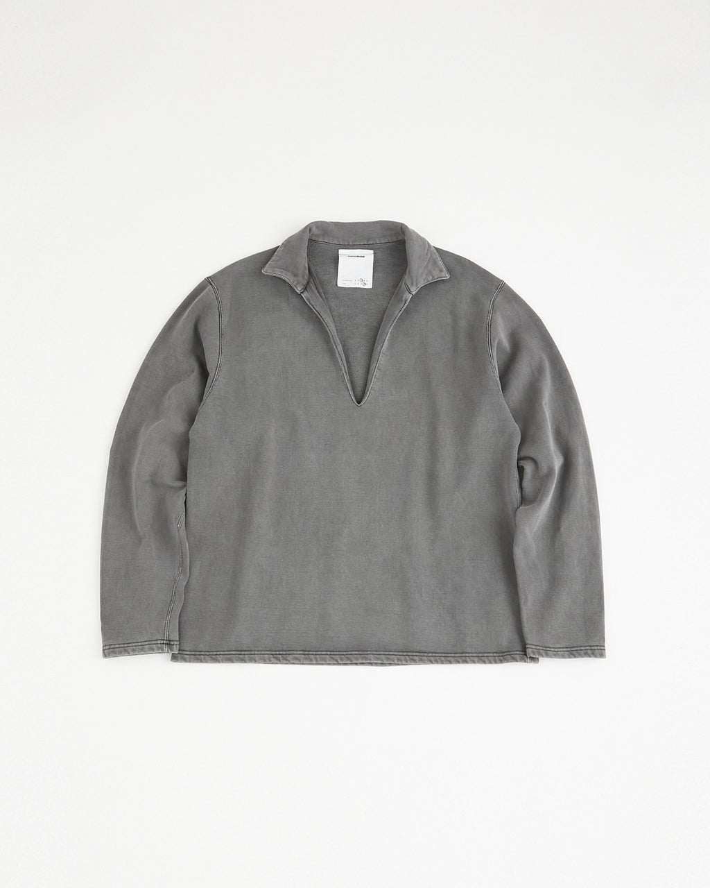 concause Online Shop (コンコース オンラインショップ) | SKIPPER LONG SLEEVE SWEAT SHIRTS (スキッパーロングスリーブスウェットシャツ) |メンズ ヴィンテージ ビンテージ ドメスティック ブランド 長袖 加工 ダメージ カジュアル スキッパー スウェット ブラック 黒 クロ チャコール