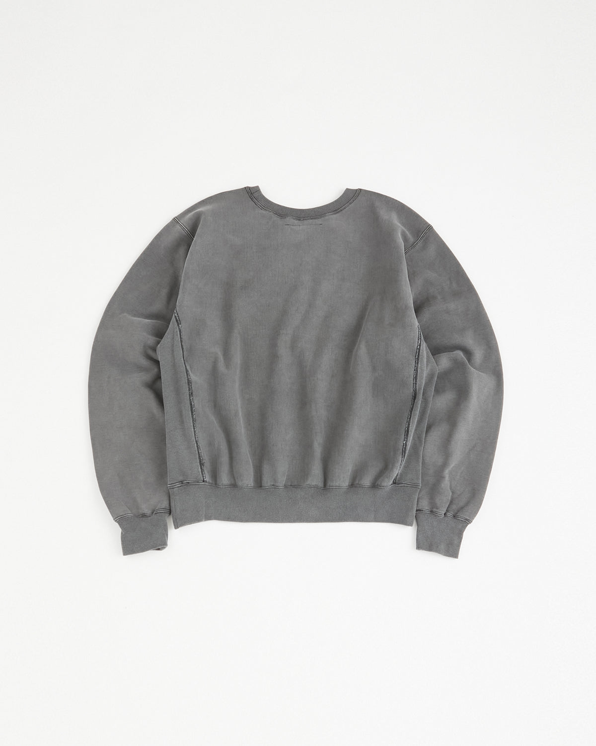 concause Online Shop (コンコース オンラインショップ) | RW F-V SWEAT SHIRTS (リバースウィーブ フロントVガゼットスウェットシャツ) | メンズ ヴィンテージ ビンテージ ドメスティック ブランド 長袖 加工 ダメージ カジュアル スウェット トレーナー 黒 ブラック スミクロ チャコール