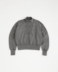 concause Online Shop (コンコース オンラインショップ) | HALF ZIP SWEAT SHIRTS (ハーフジップスウェットシャツ) |レディース ウィメンズ ヴィンテージ ビンテージ ドメスティック ブランド 長袖 加工 ダメージ カジュアル ブラック 黒 クロ チャコール スミクロ