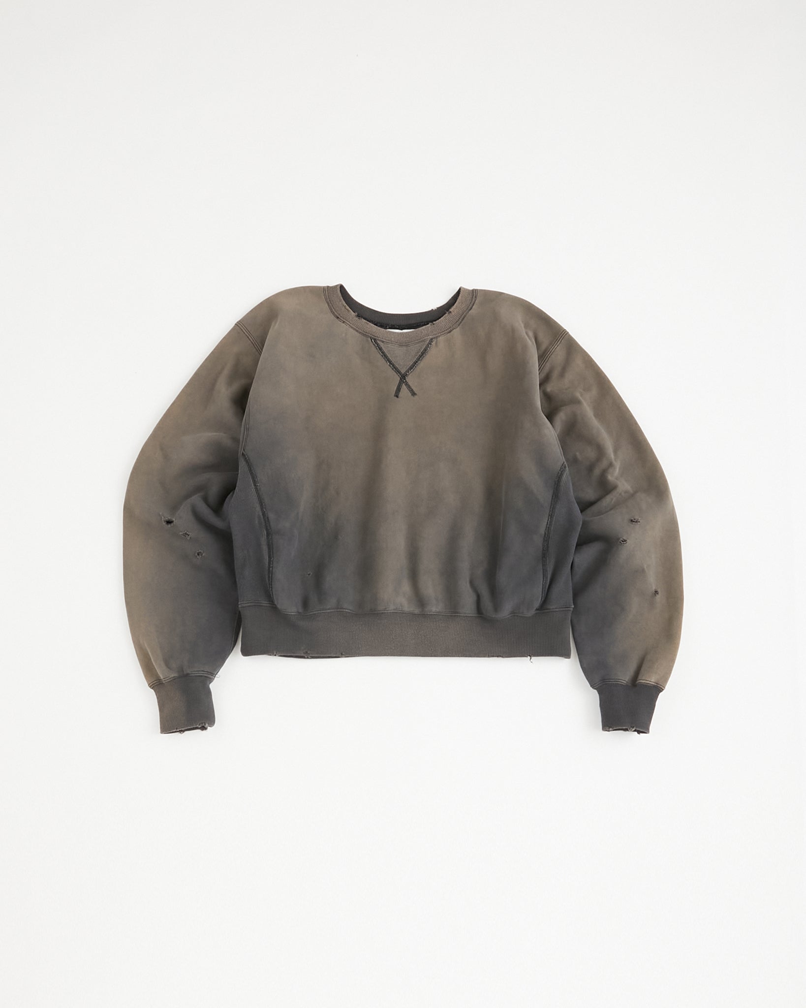 concause Online Shop (コンコース オンラインショップ) | RW F-V SWEAT SHIRTS(リバースウィーブ フロントVガゼットスウェットシャツ) | レディース  ウィメンズ ヴィンテージ ビンテージ ドメスティック ブランド 長袖 加工 ダメージ カジュアル スウェット トレーナー ネイビー