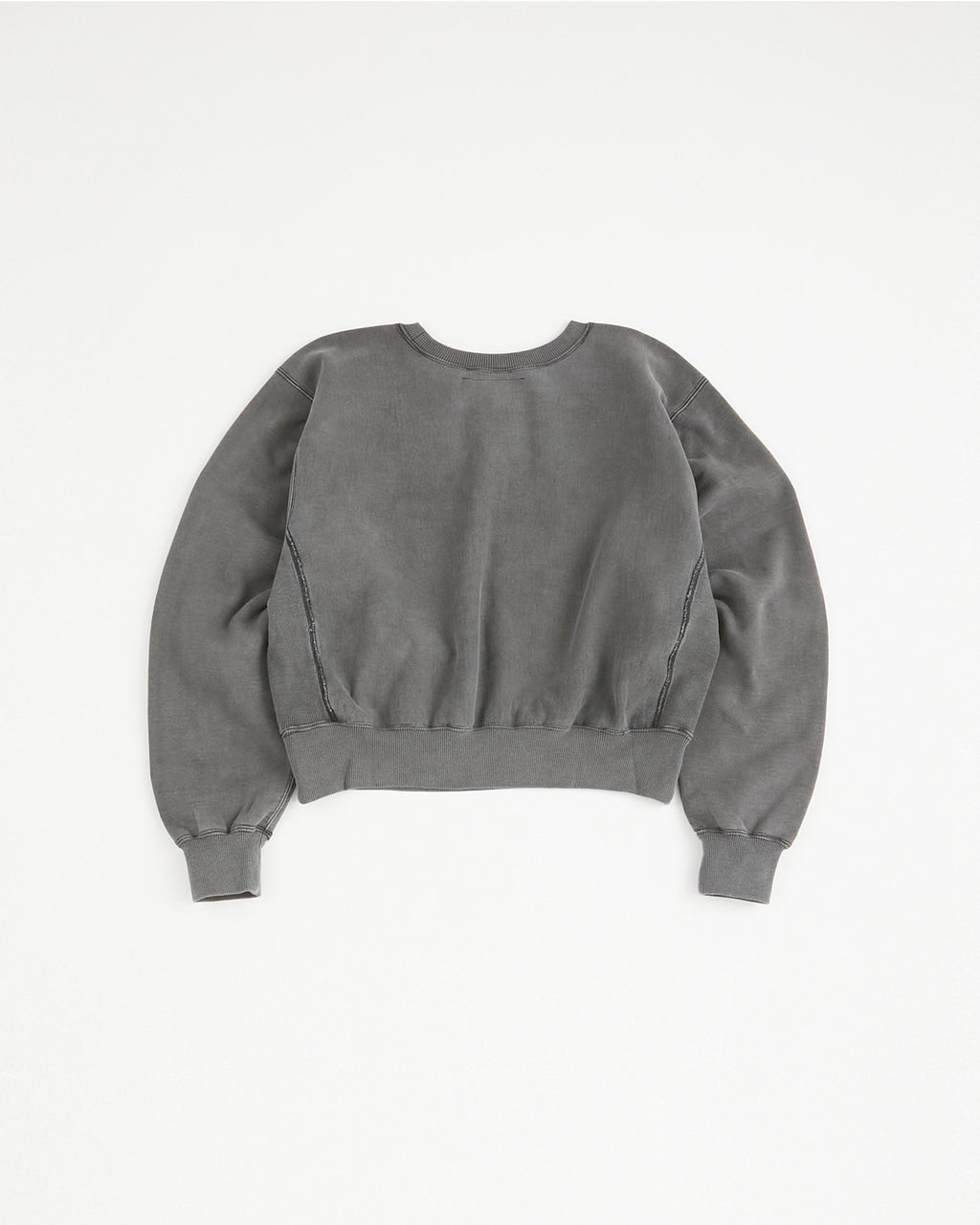 concause Online Shop (コンコース オンラインショップ) | RW F-V SWEAT SHIRTS(リバースウィーブ フロントVガゼットスウェットシャツ) | レディース  ウィメンズ ヴィンテージ ビンテージ ドメスティック ブランド 長袖 加工 ダメージ カジュアル スウェット トレーナー ブラック クロ 黒 スミクロ チャコール