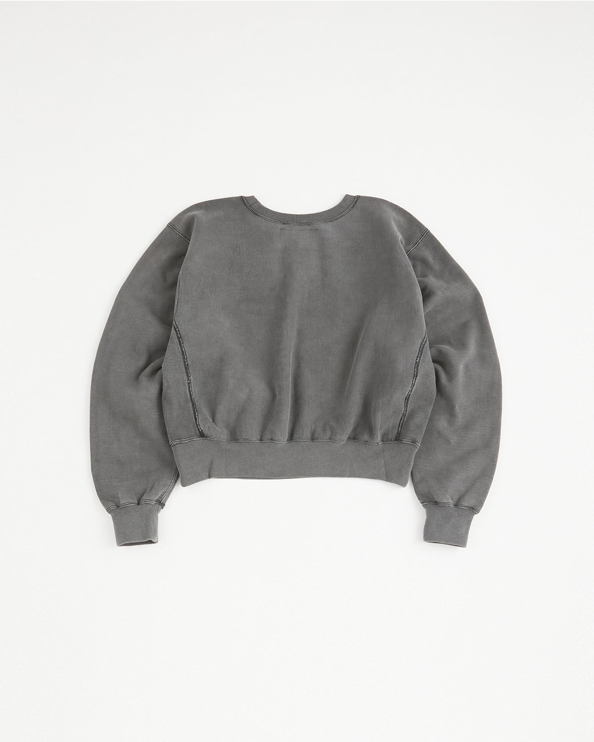 concause Online Shop (コンコース オンラインショップ) | RW F-V SWEAT SHIRTS(リバースウィーブ フロントVガゼットスウェットシャツ) | レディース  ウィメンズ ヴィンテージ ビンテージ ドメスティック ブランド 長袖 加工 ダメージ カジュアル スウェット トレーナー ブラック クロ 黒 スミクロ チャコール