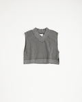 concause Online Shop (コンコース オンラインショップ) | V-NECK NO SLEEVE SWEAT SHIRTS (Vネックノースリーブスウェットシャツ) | レディース  ウィメンズ ヴィンテージ ビンテージ ドメスティック ブランド 加工 ダメージ カジュアル  ベスト ブラック クロ 黒 チャコール