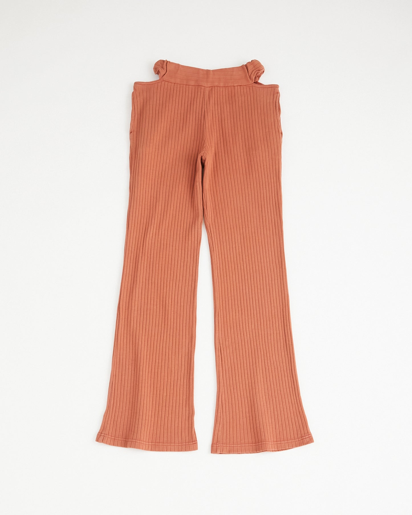 concause Online Shop (コンコース オンラインショップ) | RIB PANTS (リブパンツ) | カットソー レディース  ウィメンズ ヴィンテージ ビンテージ ドメスティック ブランド 加工 ダメージ カジュアル カットパンツ 総ゴム レッド 赤 オレンジ