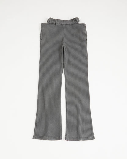 concause Online Shop (コンコース オンラインショップ) | RIB PANTS (リブパンツ) | カットソー レディース  ウィメンズ ヴィンテージ ビンテージ ドメスティック ブランド 加工 ダメージ カジュアル カットパンツ 総ゴム 黒 クロ ブラック チャコール