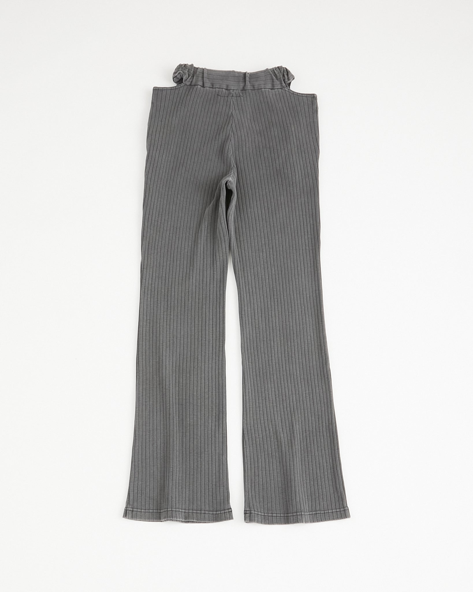 concause Online Shop (コンコース オンラインショップ) | RIB PANTS (リブパンツ) | カットソー レディース  ウィメンズ ヴィンテージ ビンテージ ドメスティック ブランド 加工 ダメージ カジュアル カットパンツ 総ゴム クロ　黒 ブラック チャコール