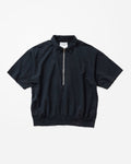 concause FRONT HALF ZIP SWEAT SHIRTS / BLACK 正面
