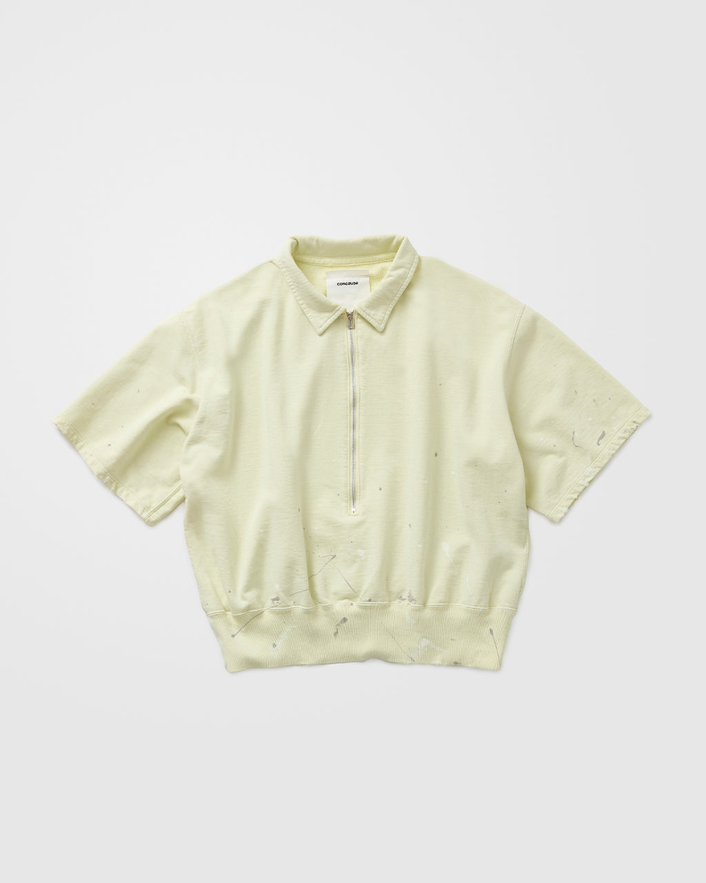 concause FRONT HALF ZIP SWEAT SHIRTS / YELLOW 正面
