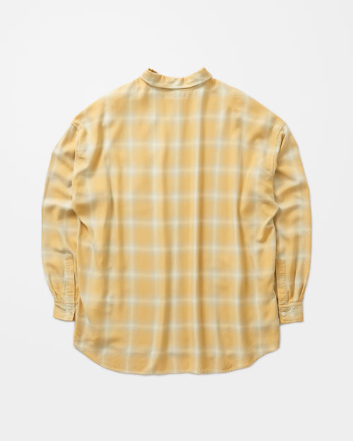 concause CHECK SHIRTS / YELLOW 背面
