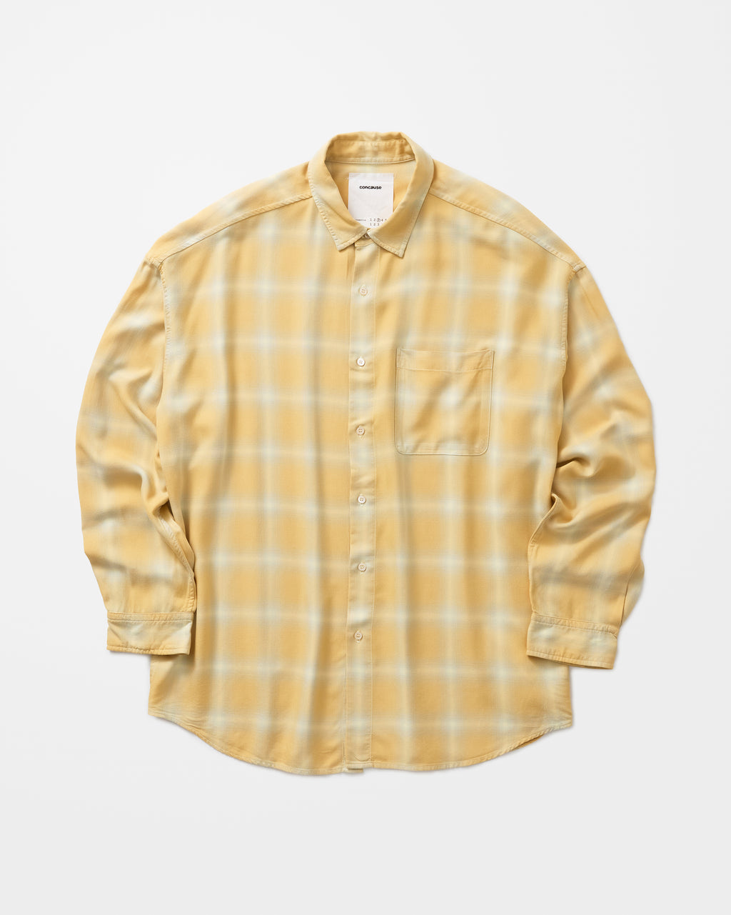 concause CHECK SHIRTS / YELLOW 正面
