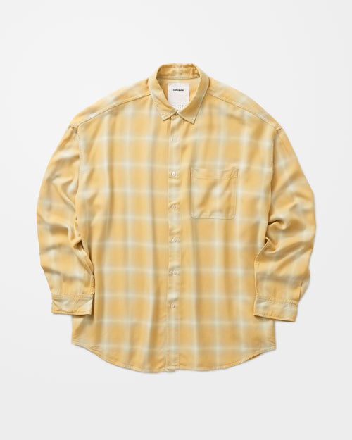 concause CHECK SHIRTS / YELLOW 正面
