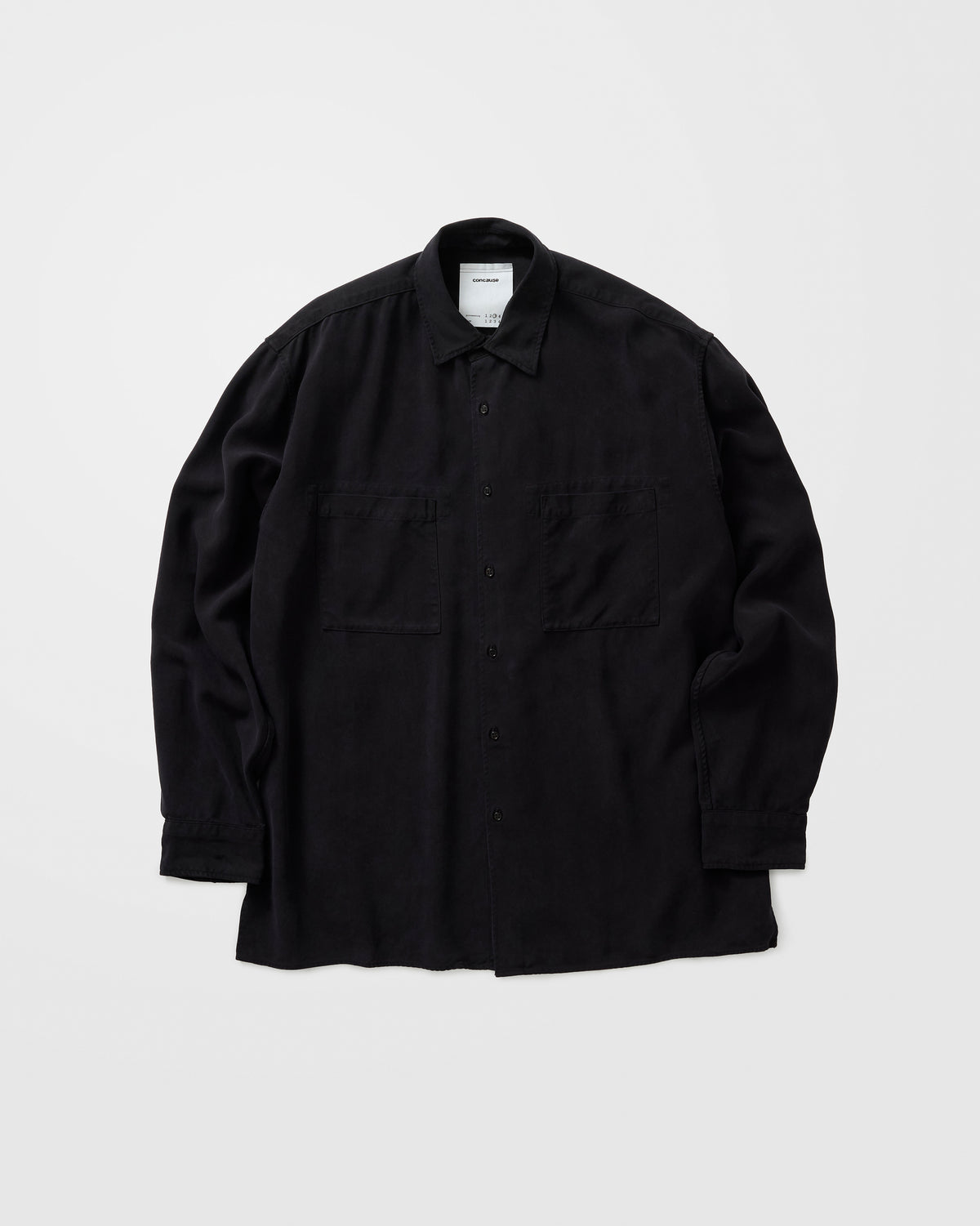 concause TENCEL SHIRTS / BLACK 正面
