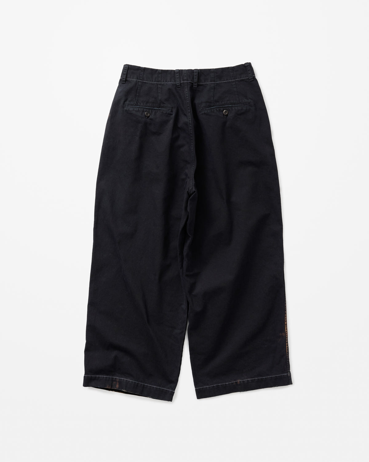 concause WIDE CHINO TROUSER / BLACK 背面
