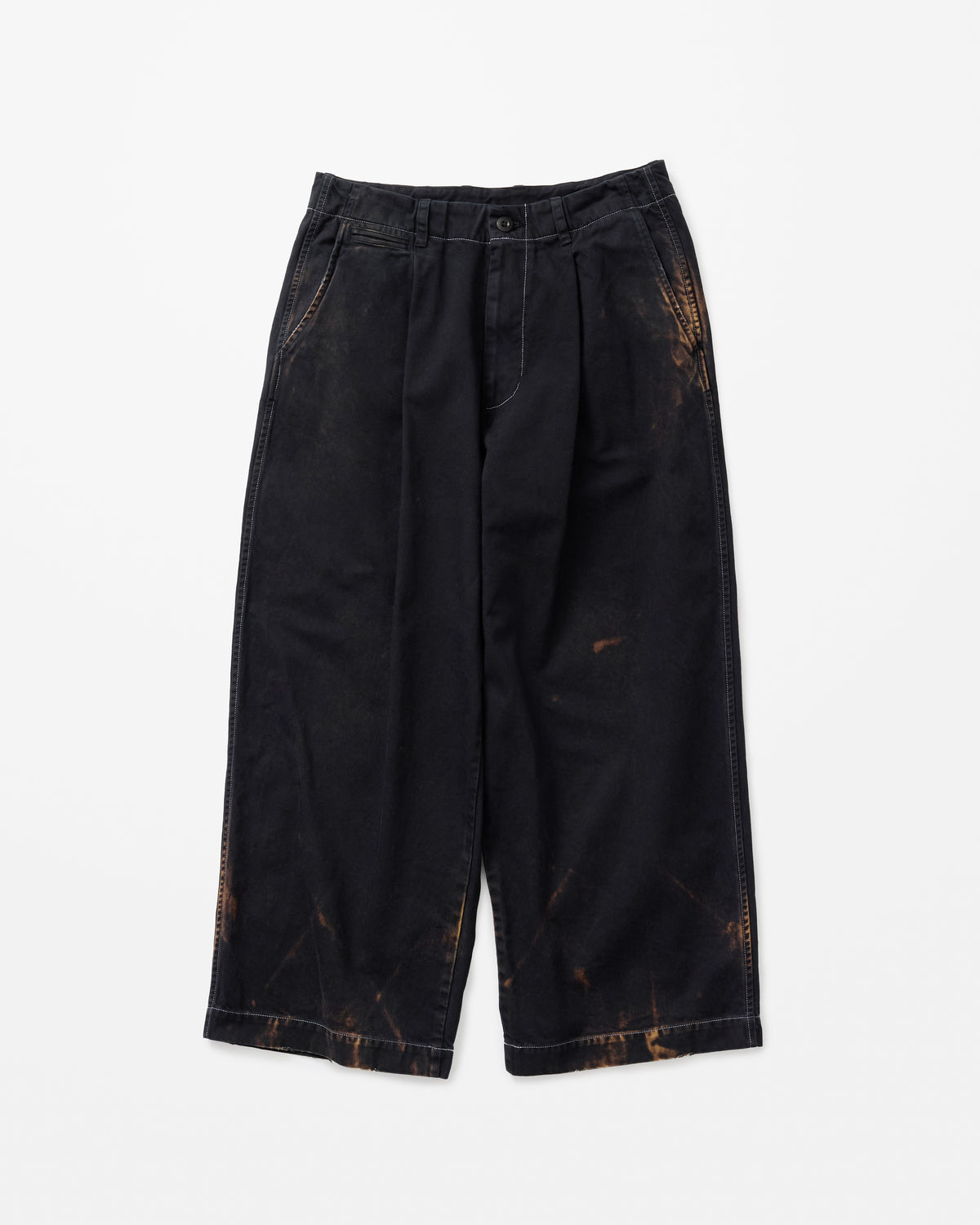 concause WIDE CHINO TROUSER / BLACK 正面

