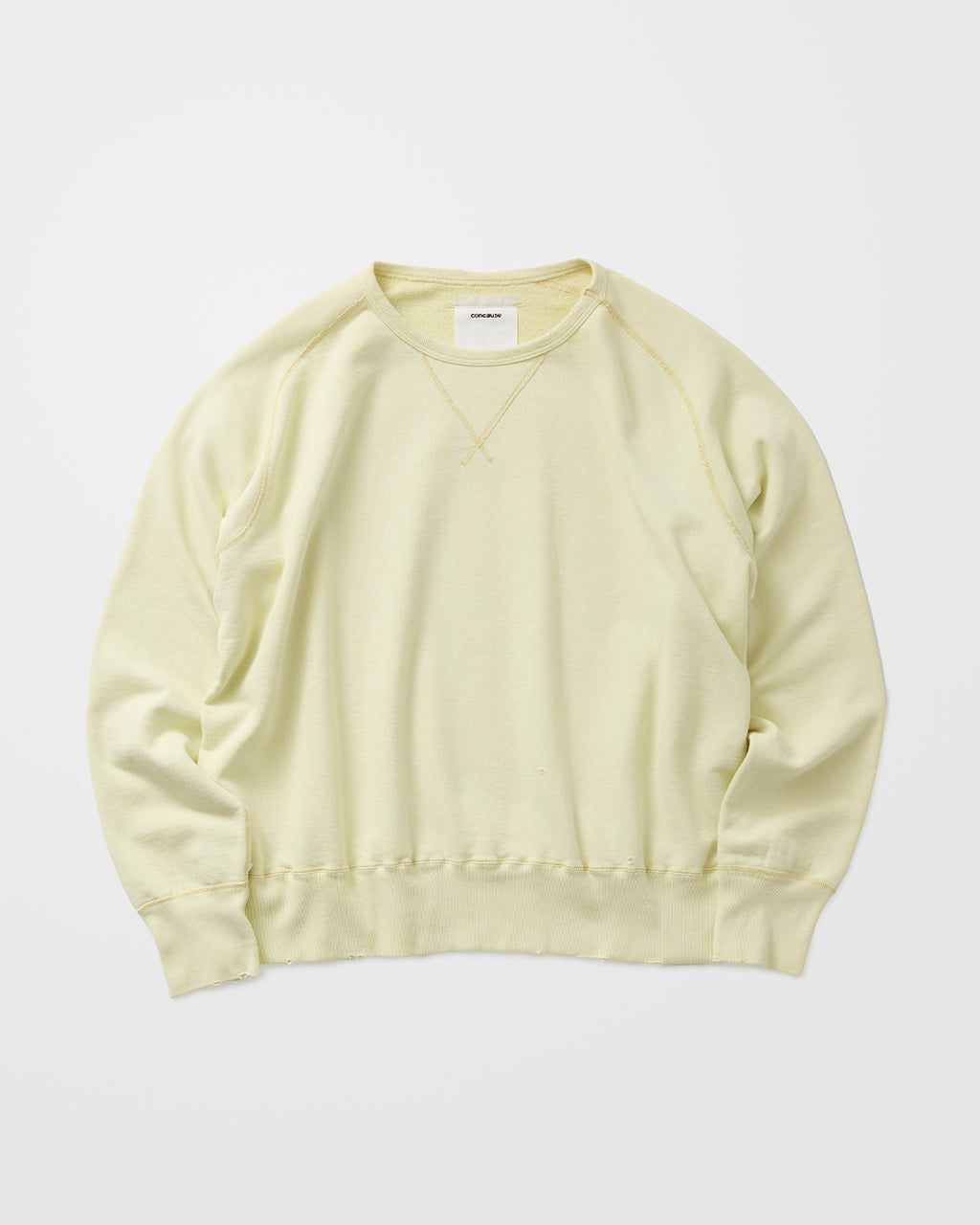 concause CREW NECK SWEAT SHIRTS / YELLOW 正面
