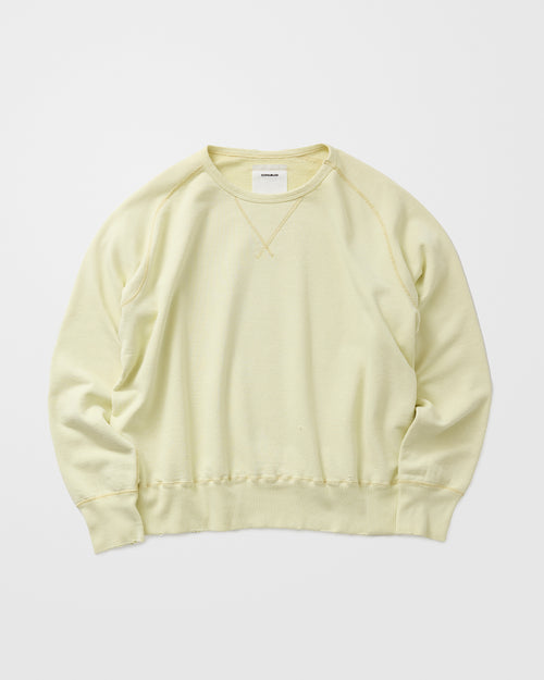 concause CREW NECK SWEAT SHIRTS / YELLOW 正面
