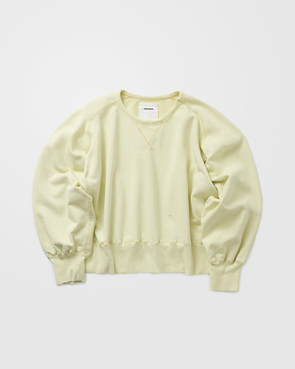 concause CREW NECK SWEAT SHIRTS / YELLOW 正面
