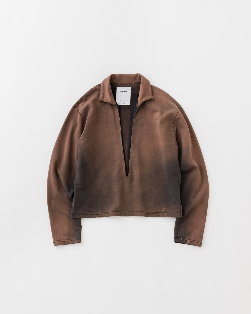 concause Online Shop (コンコース オンラインショップ) | FADE SKIPPER LONG SLEEVE SWEAT SHIRTS (フェードスキッパーロングスリーブスウェットシャツ) | レディース ヴィンテージ ビンテージ ドメスティック ブランド 長袖 加工 ダメージ カジュアル スキッパー スウェット BLACK ブラック クロ 黒