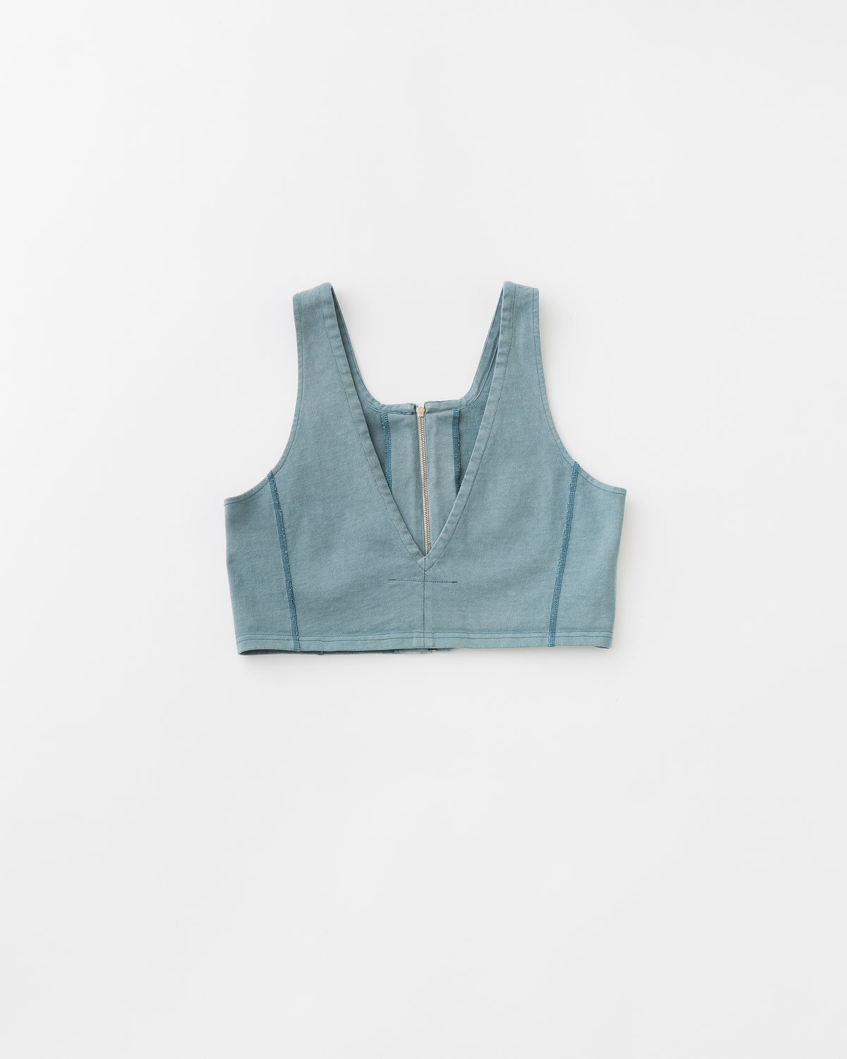 concause FADE ZIPPER BUSTIER / OFF WHITE 正面（背面ジッパー）
