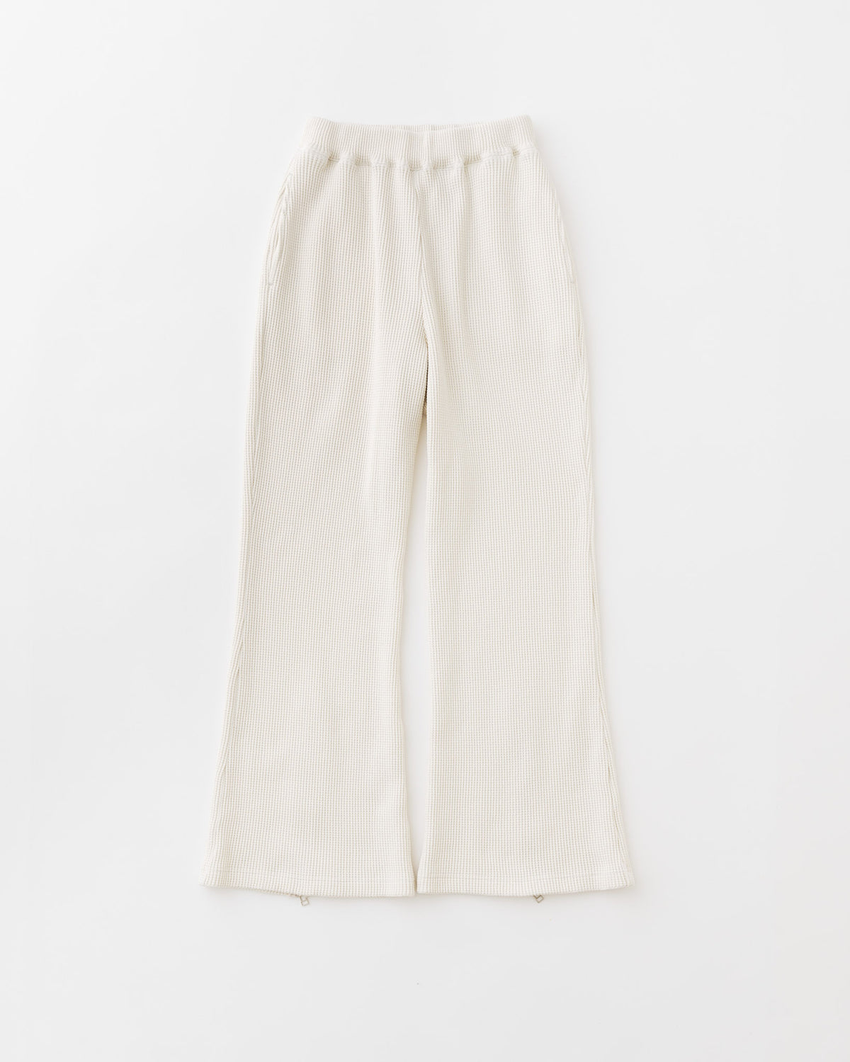 concause Online Shop (コンコース オンラインショップ) | WAFFLE ZIP PANTS (ワッフルジップパンツ) | カットソー レディース  ウィメンズ ヴィンテージ ビンテージ ドメスティック ブランド 加工 ダメージ カジュアル カットパンツ 総ゴム OFF WHITE オフホワイト シロ