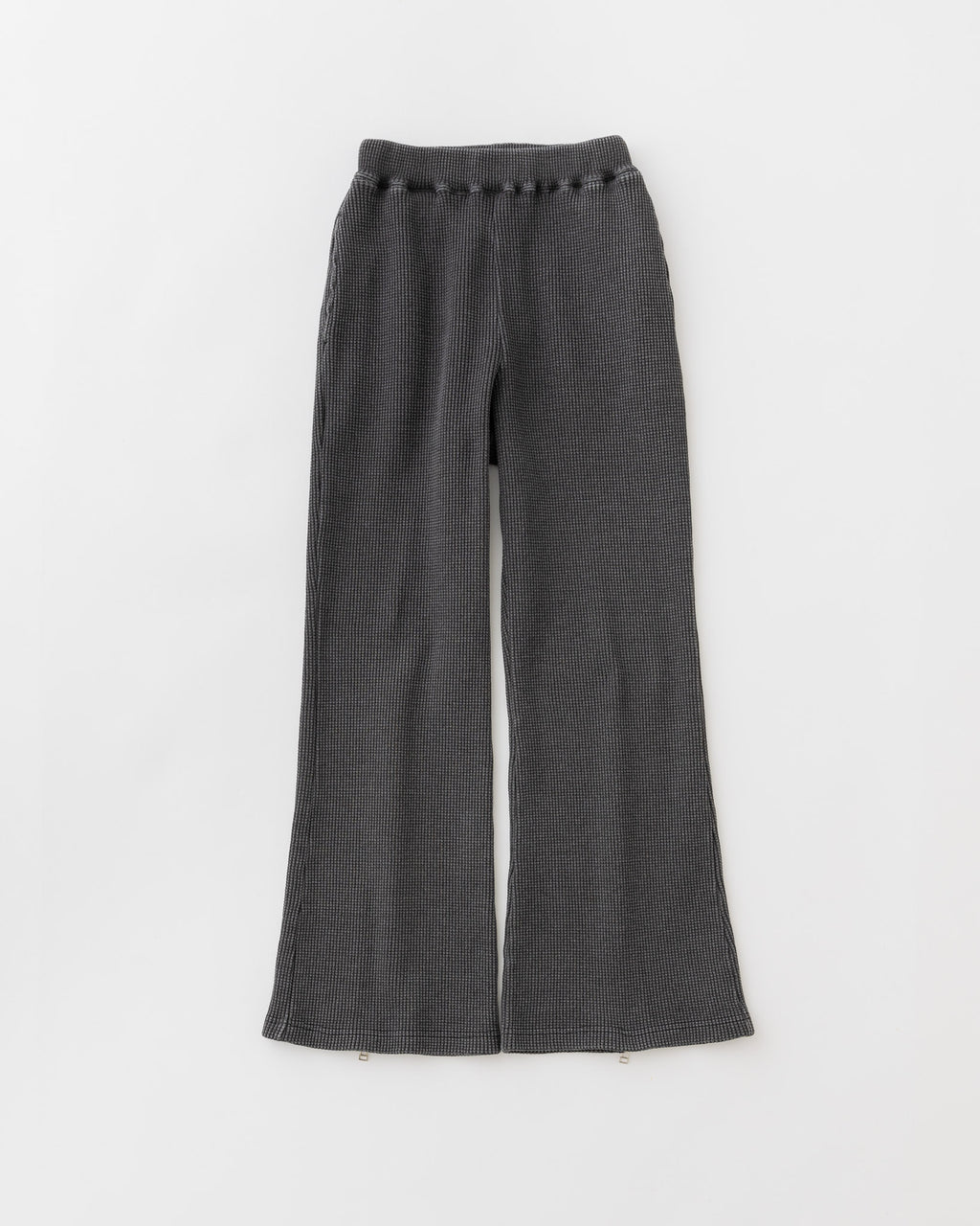 concause Online Shop (コンコース オンラインショップ) | WAFFLE ZIP PANTS (ワッフルジップパンツ) | カットソー レディース  ウィメンズ ヴィンテージ ビンテージ ドメスティック ブランド 加工 ダメージ カジュアル カットパンツ 総ゴム BLACK ブラック クロ 黒