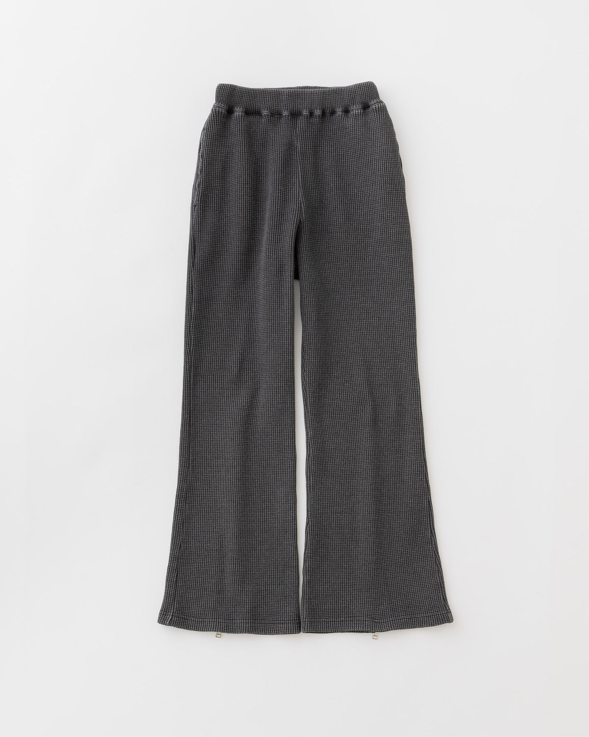 concause Online Shop (コンコース オンラインショップ) | WAFFLE ZIP PANTS (ワッフルジップパンツ) | カットソー レディース  ウィメンズ ヴィンテージ ビンテージ ドメスティック ブランド 加工 ダメージ カジュアル カットパンツ 総ゴム BLACK ブラック クロ 黒