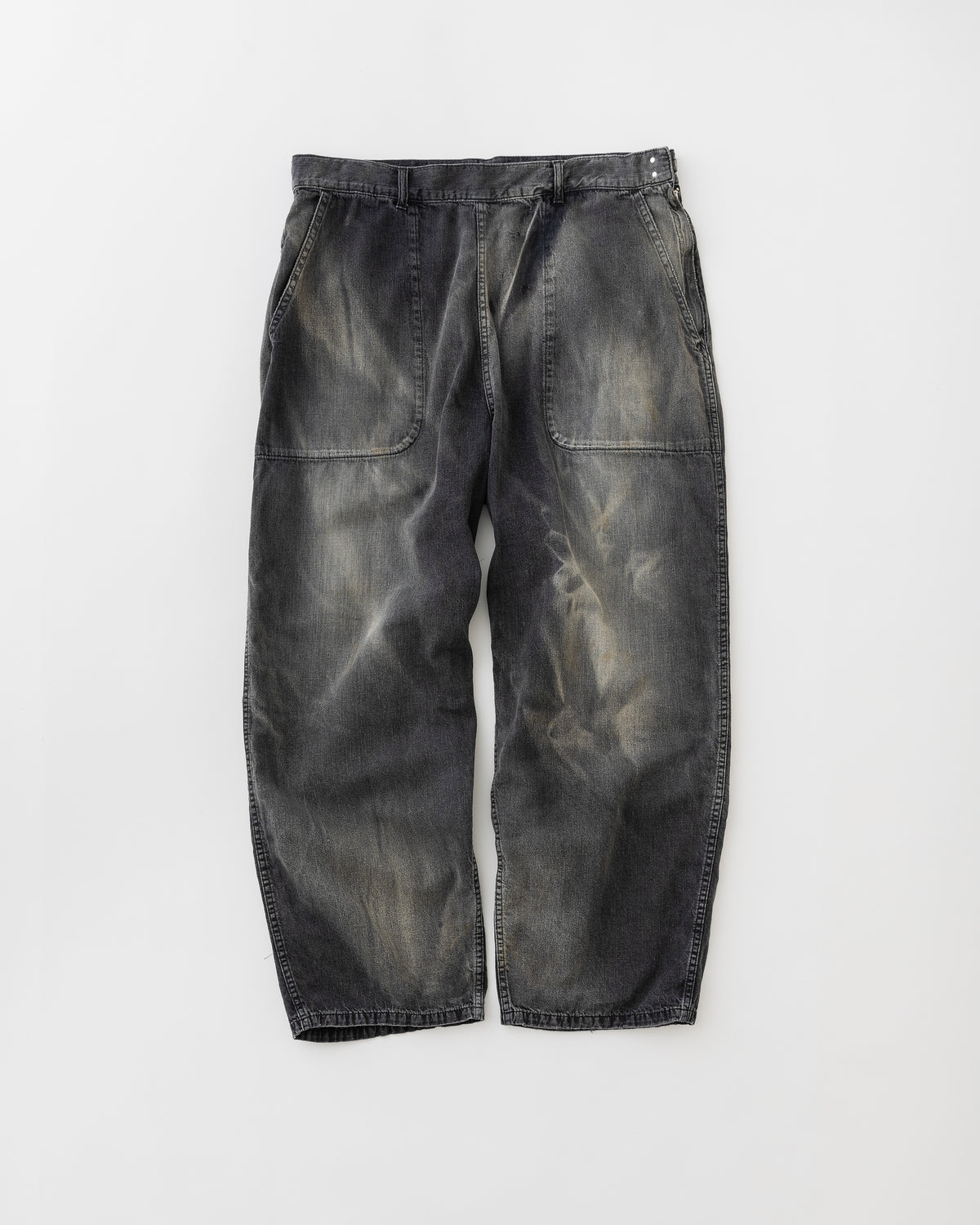 concause SUN FADE PINTER PANTS / BLACK 正面（全体像）
