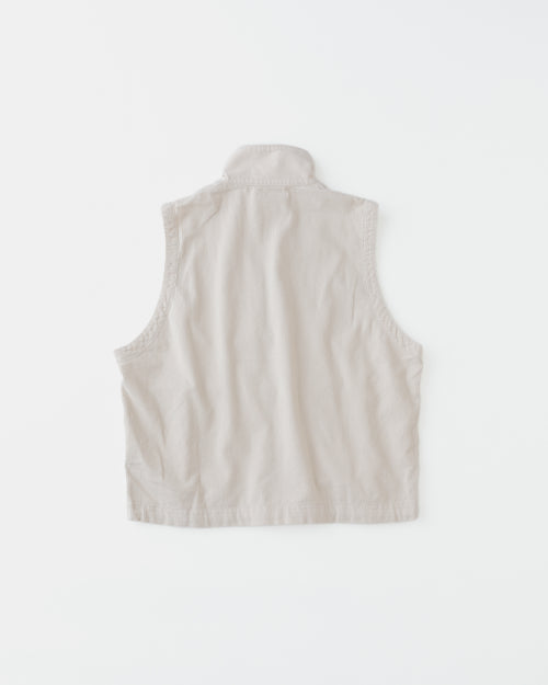 concause CORDUROY DRIVERS VEST / OFF WHITE 背面
