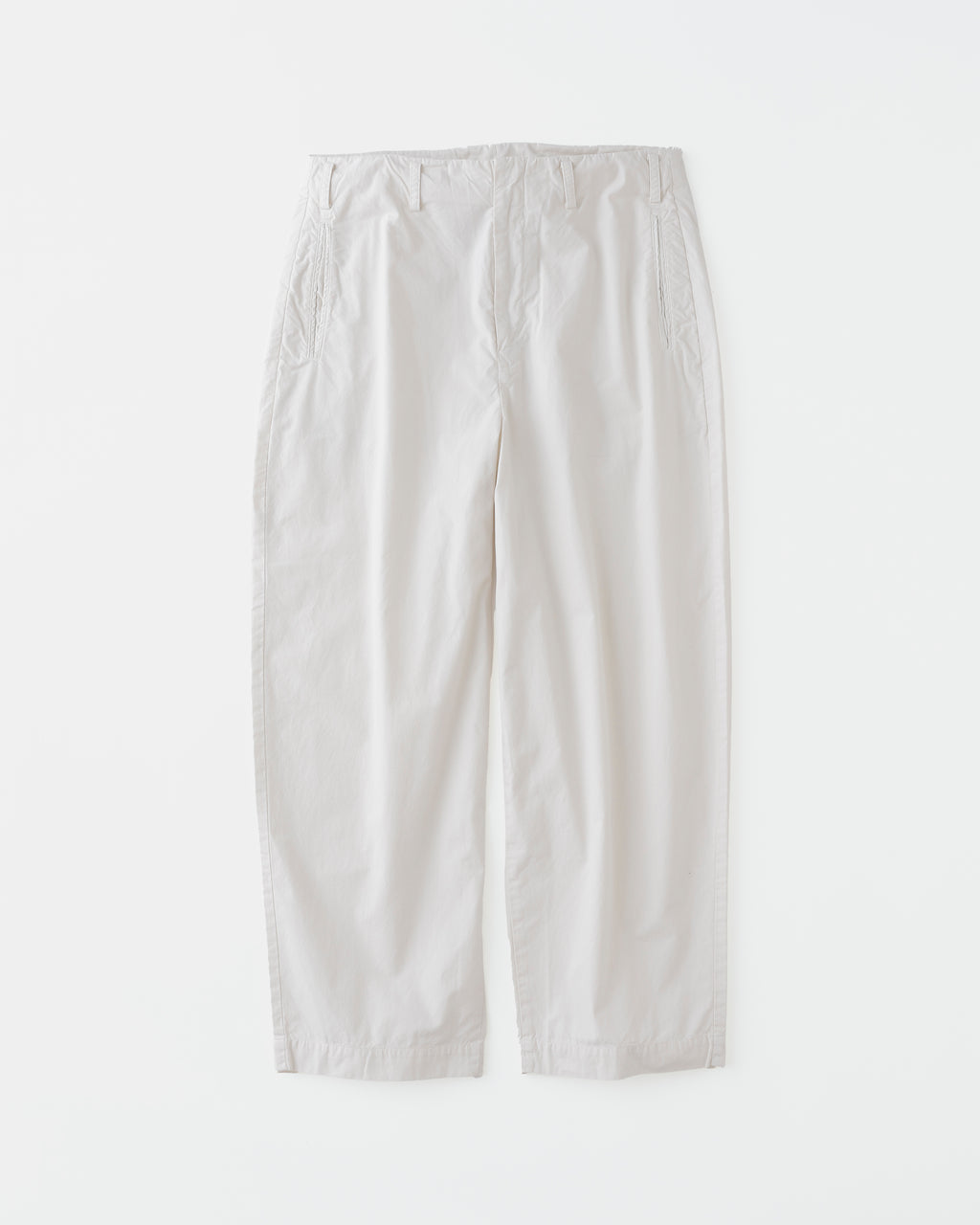 concause WIDE TAPERD SLACKS / OFF WHITE 正面（全体像）
