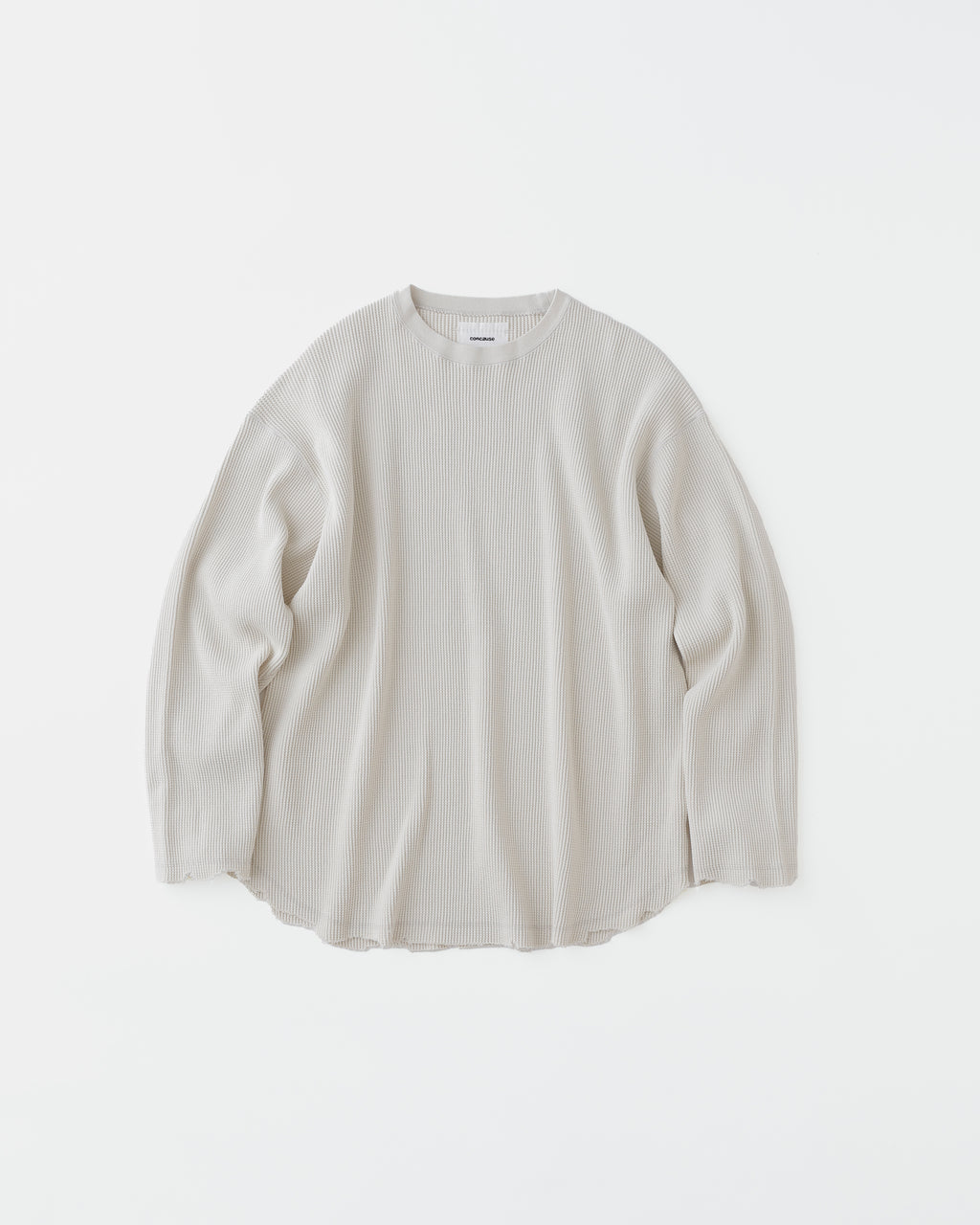 concause HEAVY WAFFLE L/S TEE / OFF WHITE 正面（全体像）
