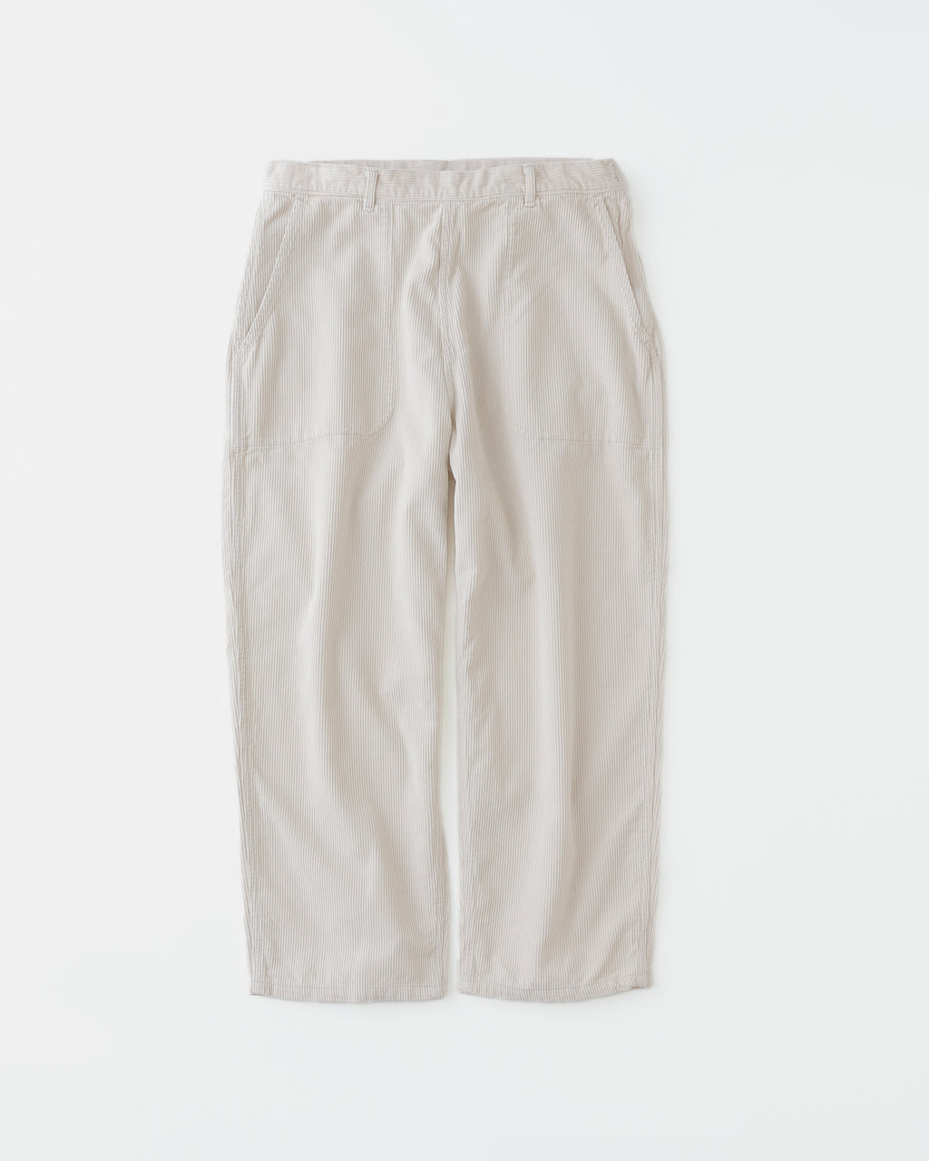 concause CORDUROY LUNCH PANTS / IVORY 正面（全体像）
