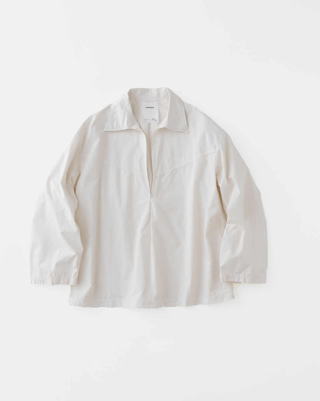 concause FRENCH SKIPPER SHIRTS / OFF WHITE 正面（サイドアングル）
